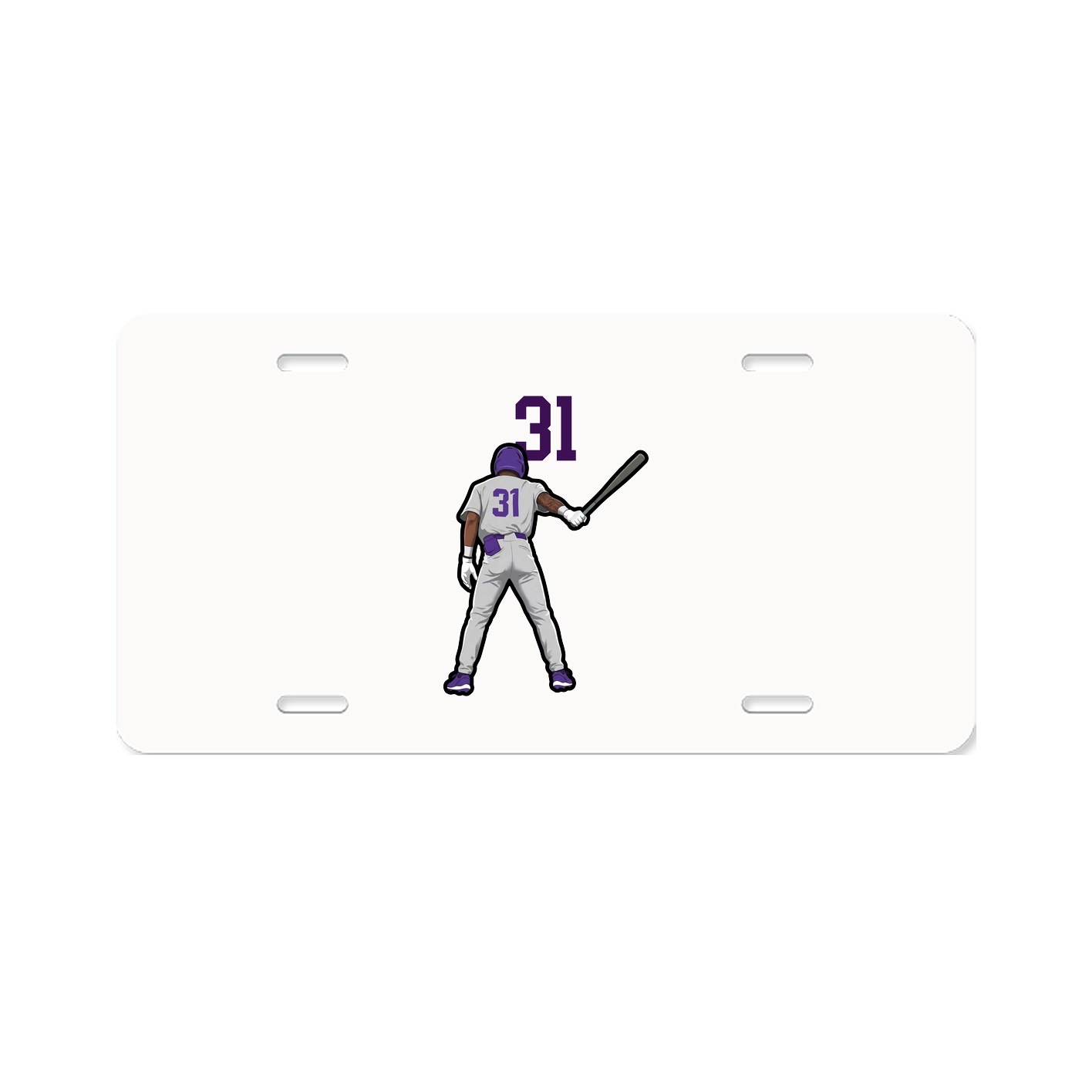 License Plate — Number Top in Classic