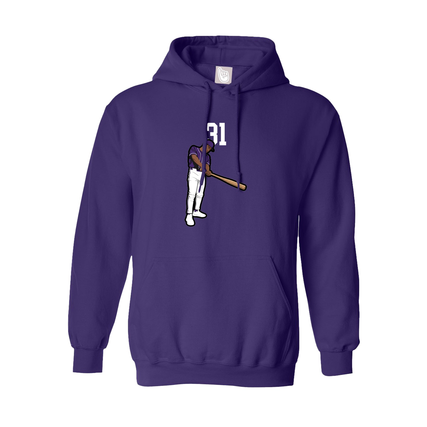 Hoodie — Number Top in Purple