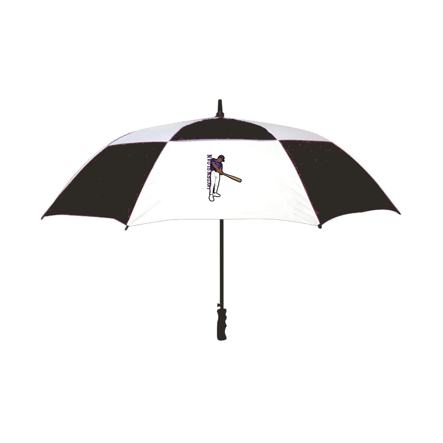 Golf Umbrella — Name Vertical in Black