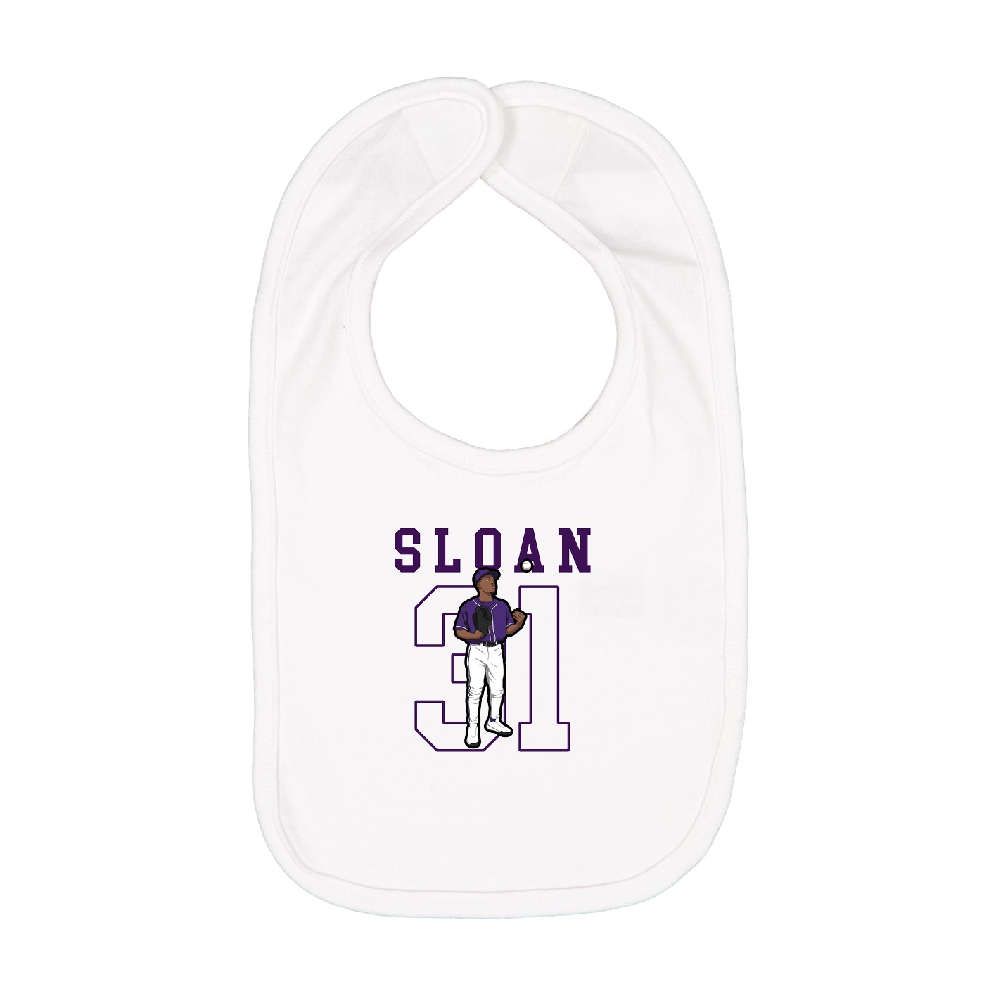 Infant Bib — Shirsey in White