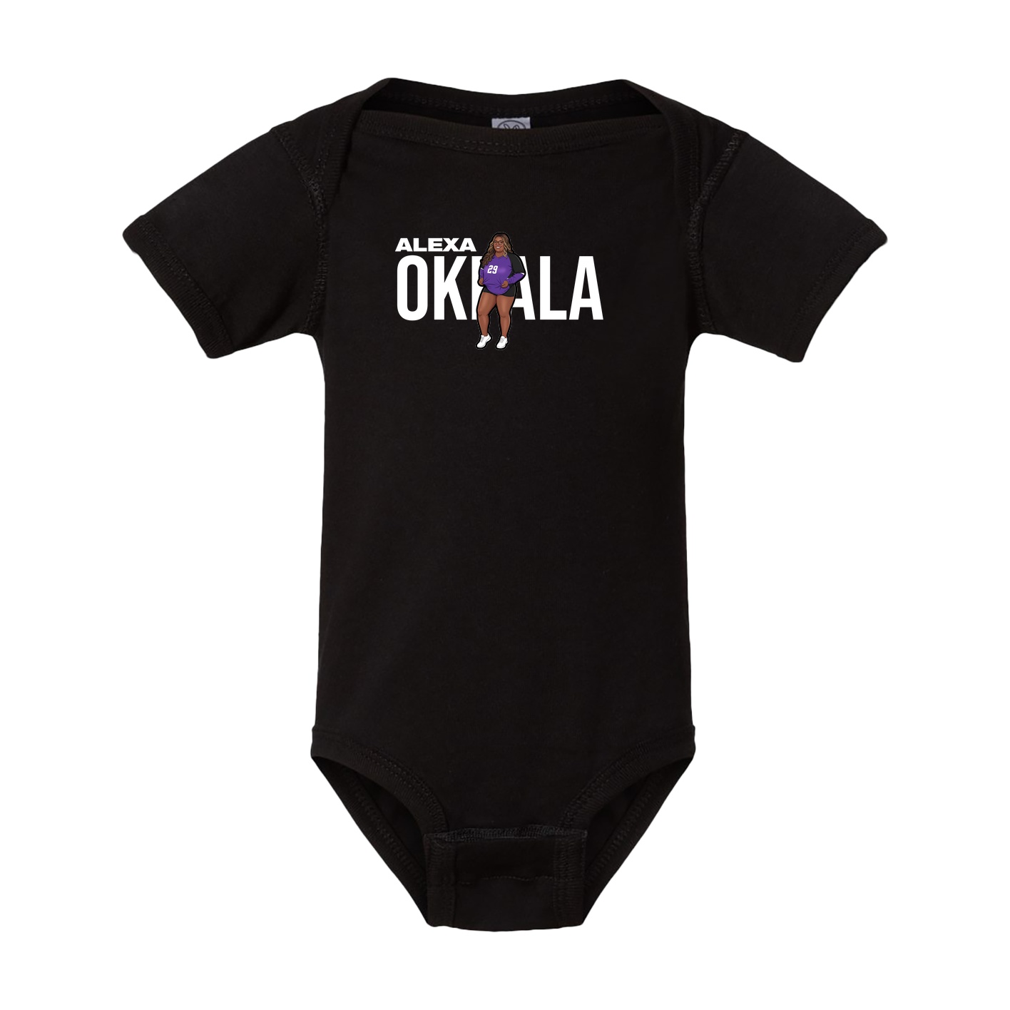 Baby Onesie — Player Name in Black
