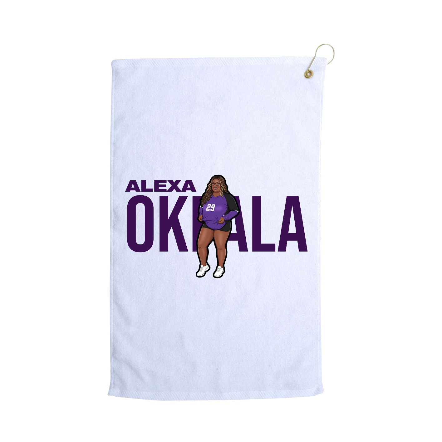 Golf Towel — Player Name in White