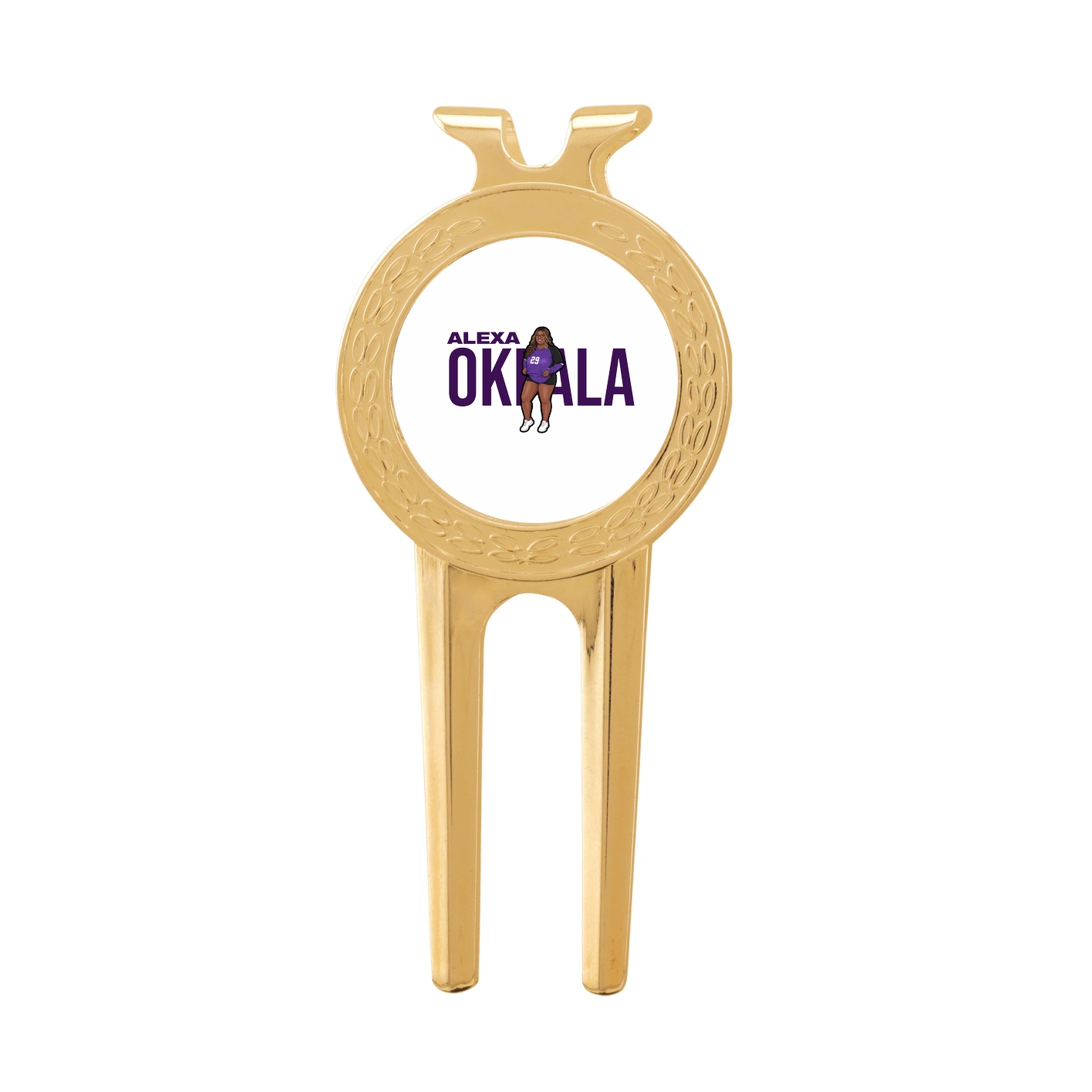 Divot Tool with Ball Marker — Player Name in Classic