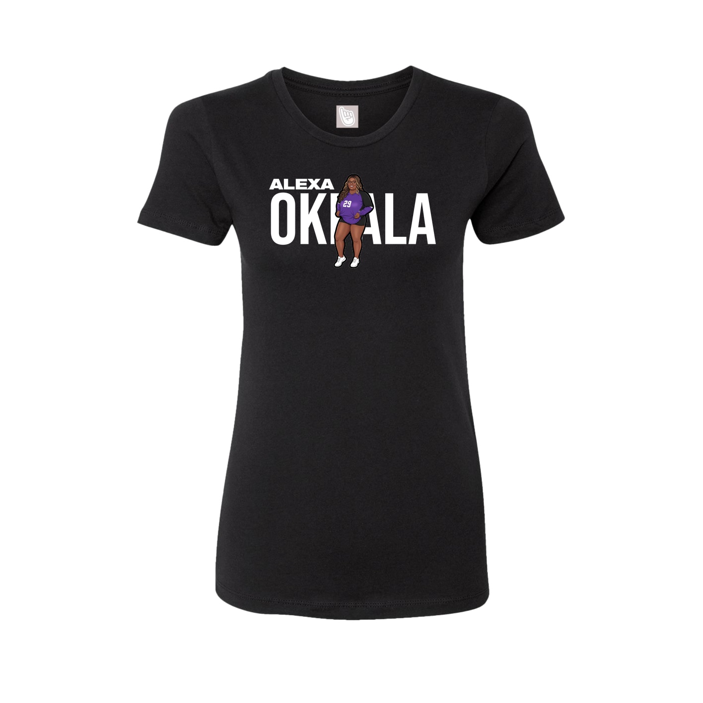 Womens Tee — Player Name in Black
