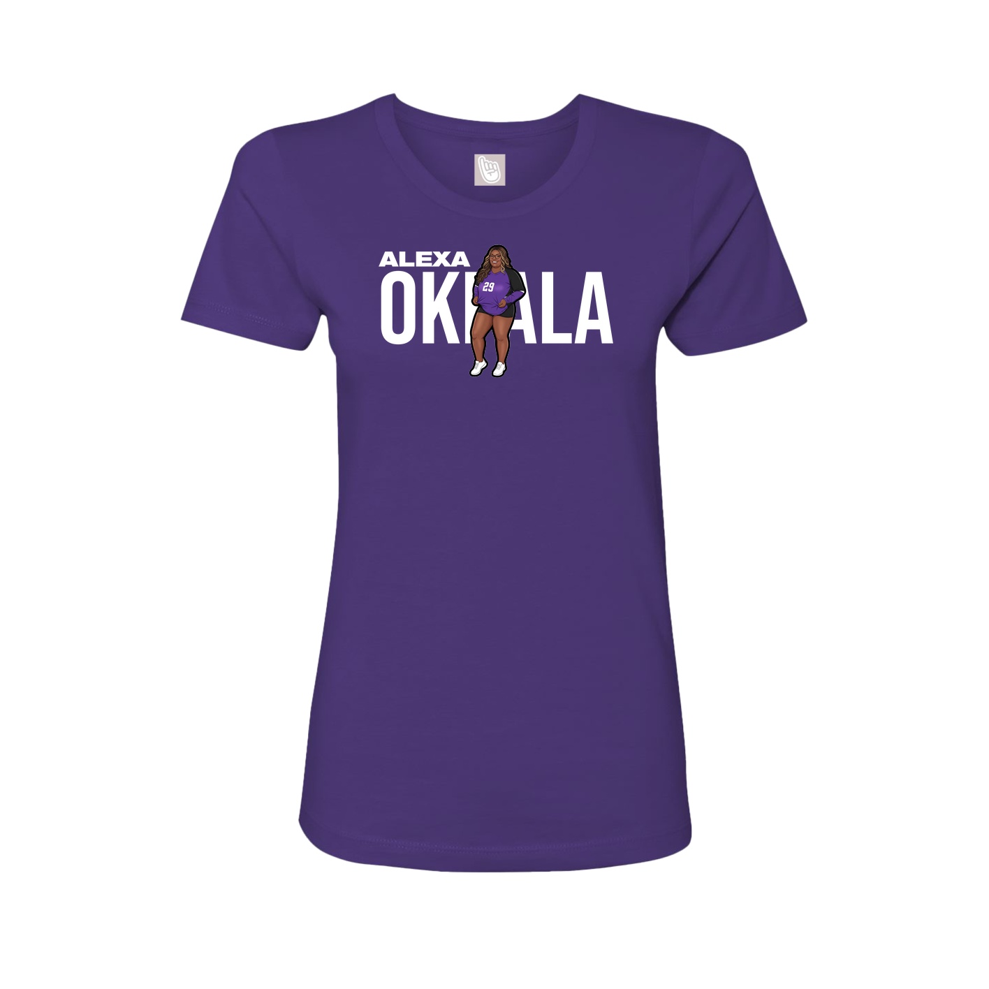 Fitted Women's Tee — Player Name in Purple