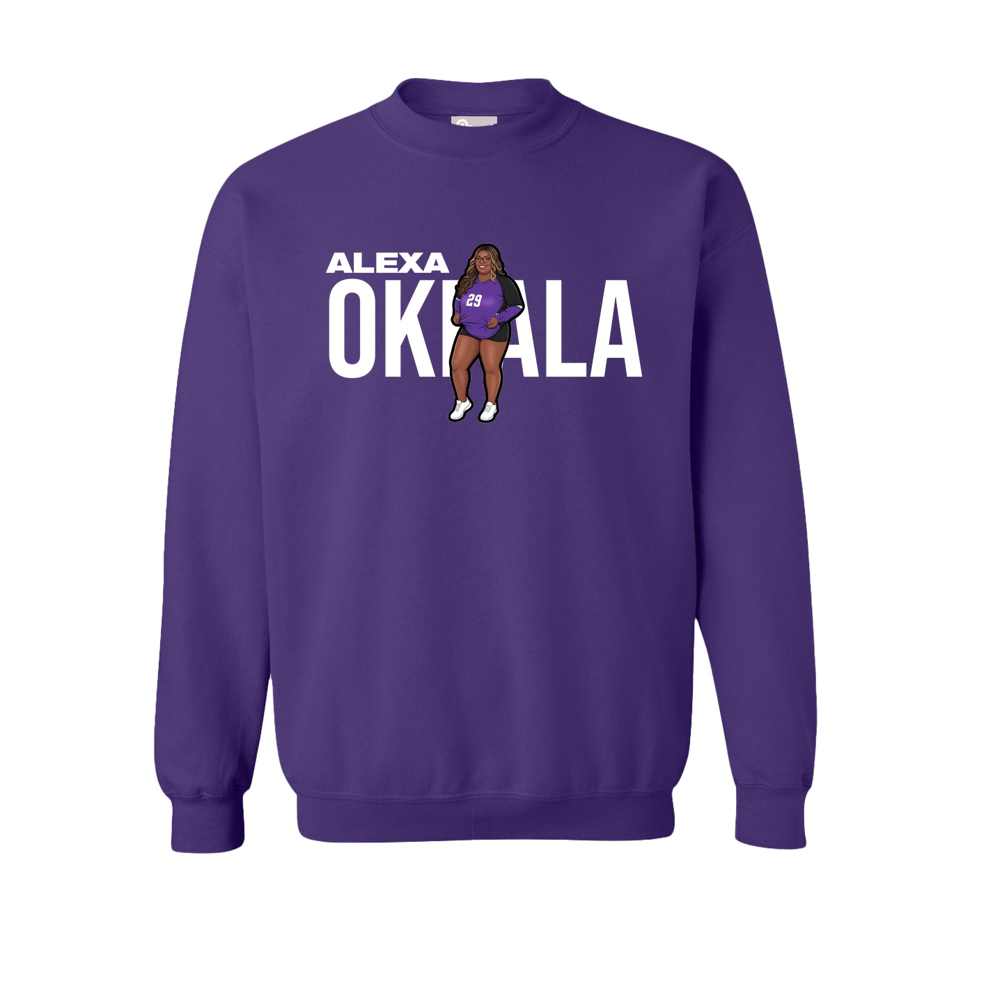 Fleece Crew — Player Name in Purple