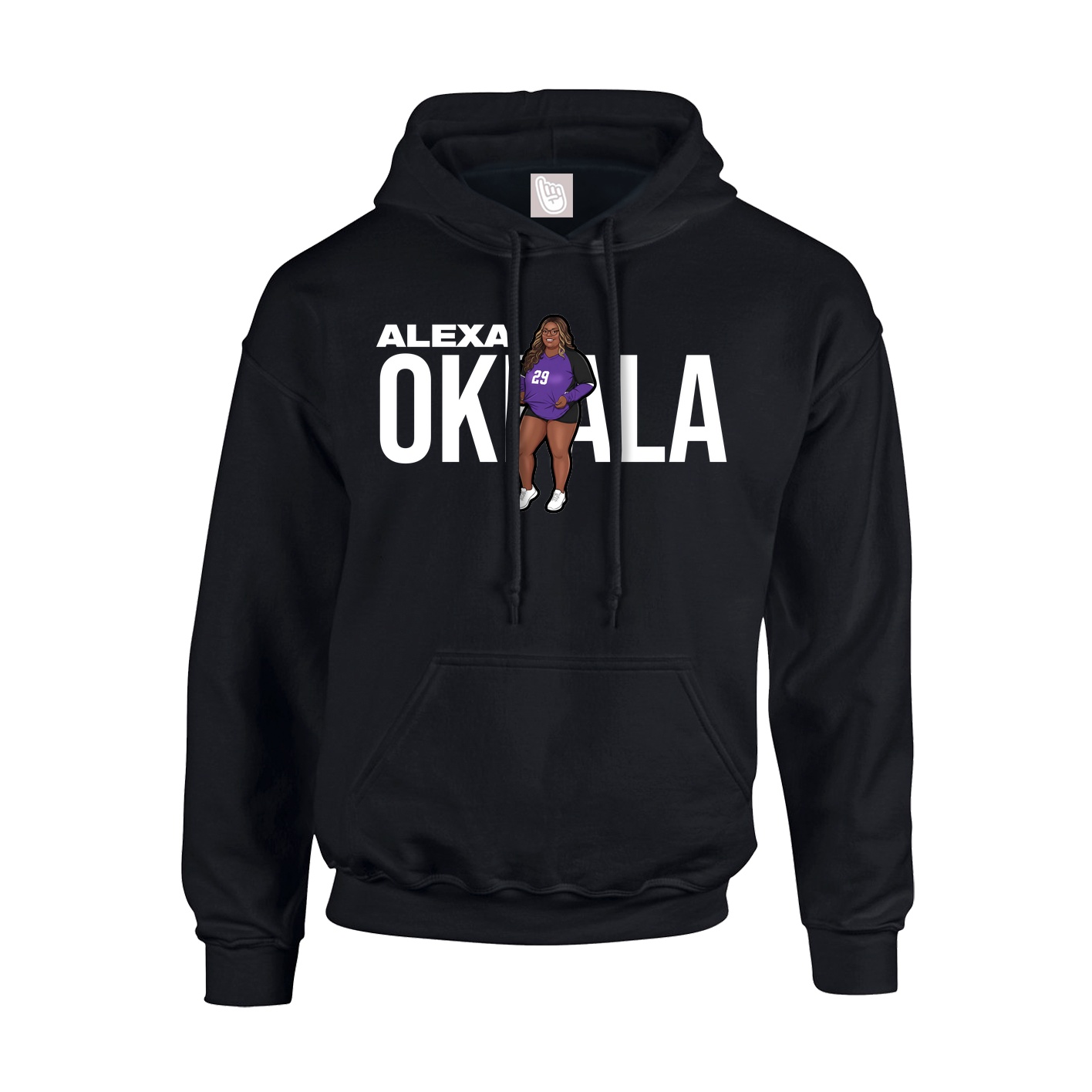 Youth Hoodie — Player Name in Black