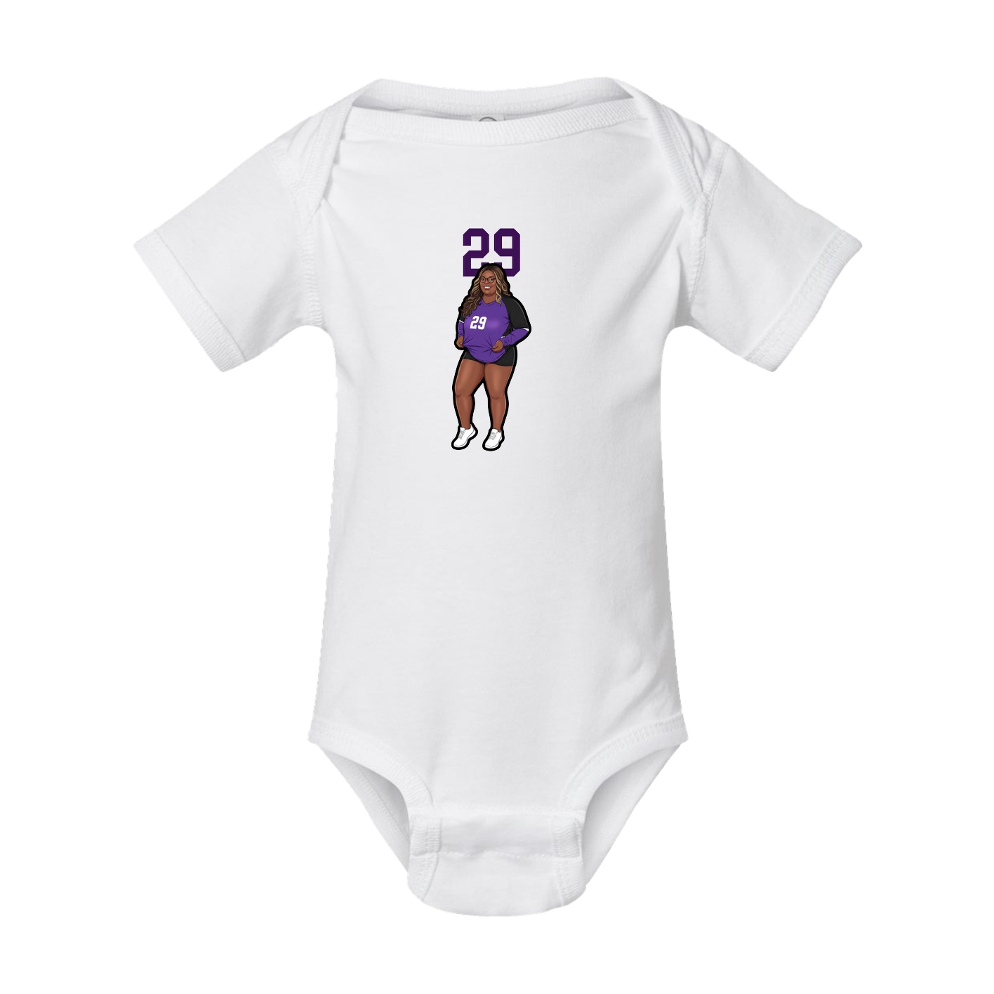 Baby Onesie — Number Top in White