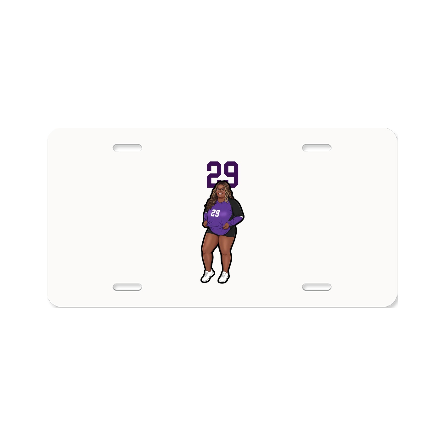 License Plate — Number Top in Classic