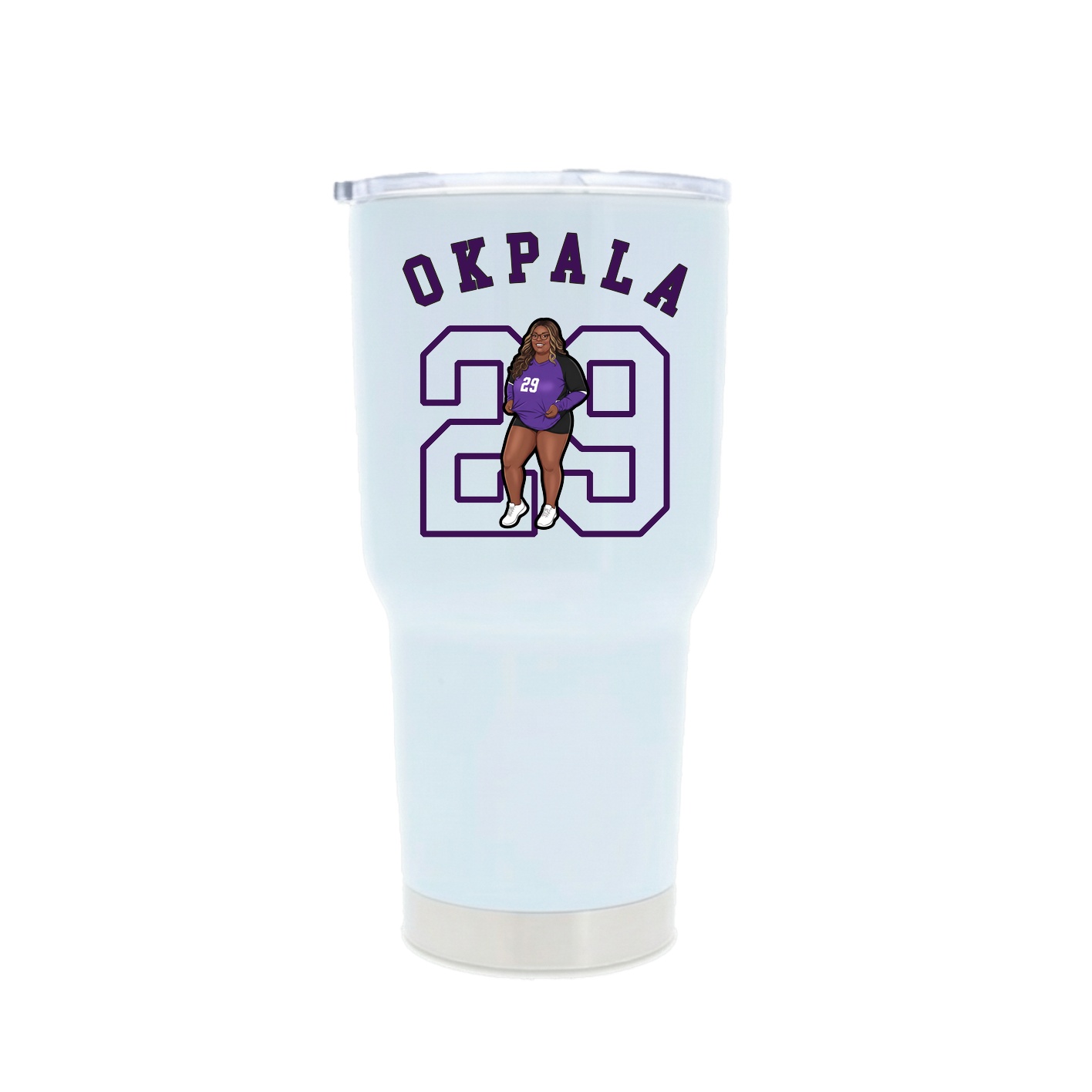 30oz Stainless Steel Tumbler — Shirsey Arch in White