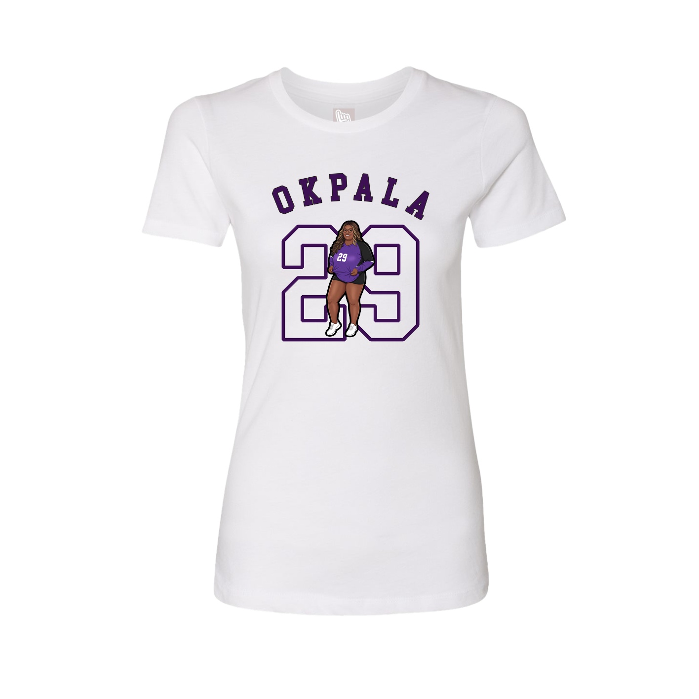 Fitted Women's Tee — Shirsey Arch in White