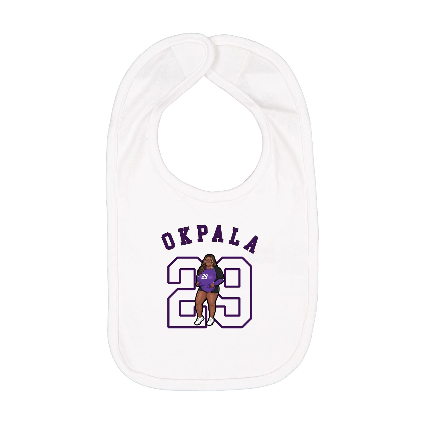 Infant Bib — Shirsey Arch in White