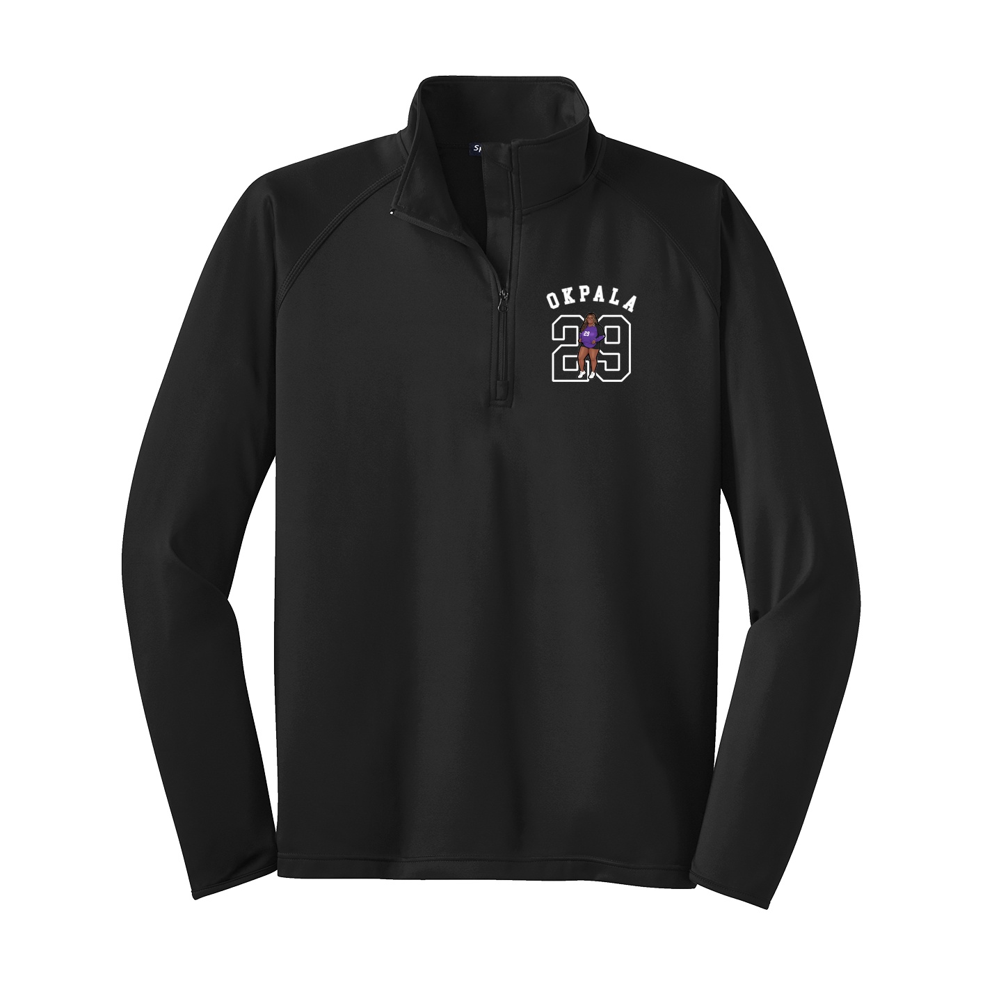 Q-Zip Pullover — Shirsey Arch in Black
