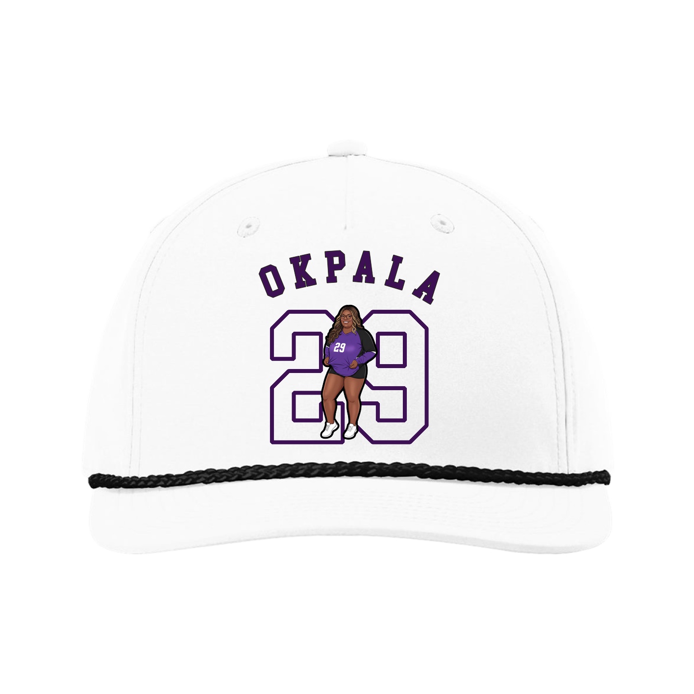 Five-Panel Classic Rope Cap — Shirsey Arch in White