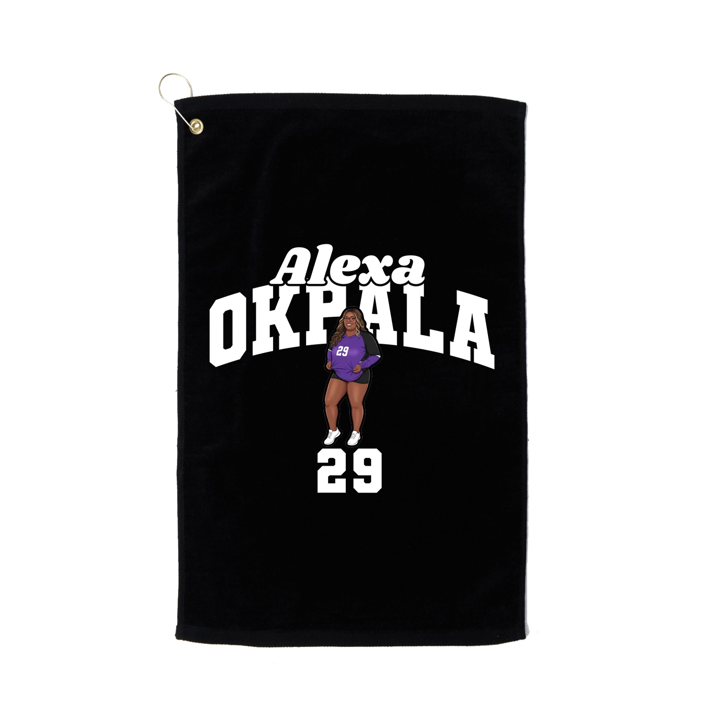 Golf Towel — Signature Arch in Black
