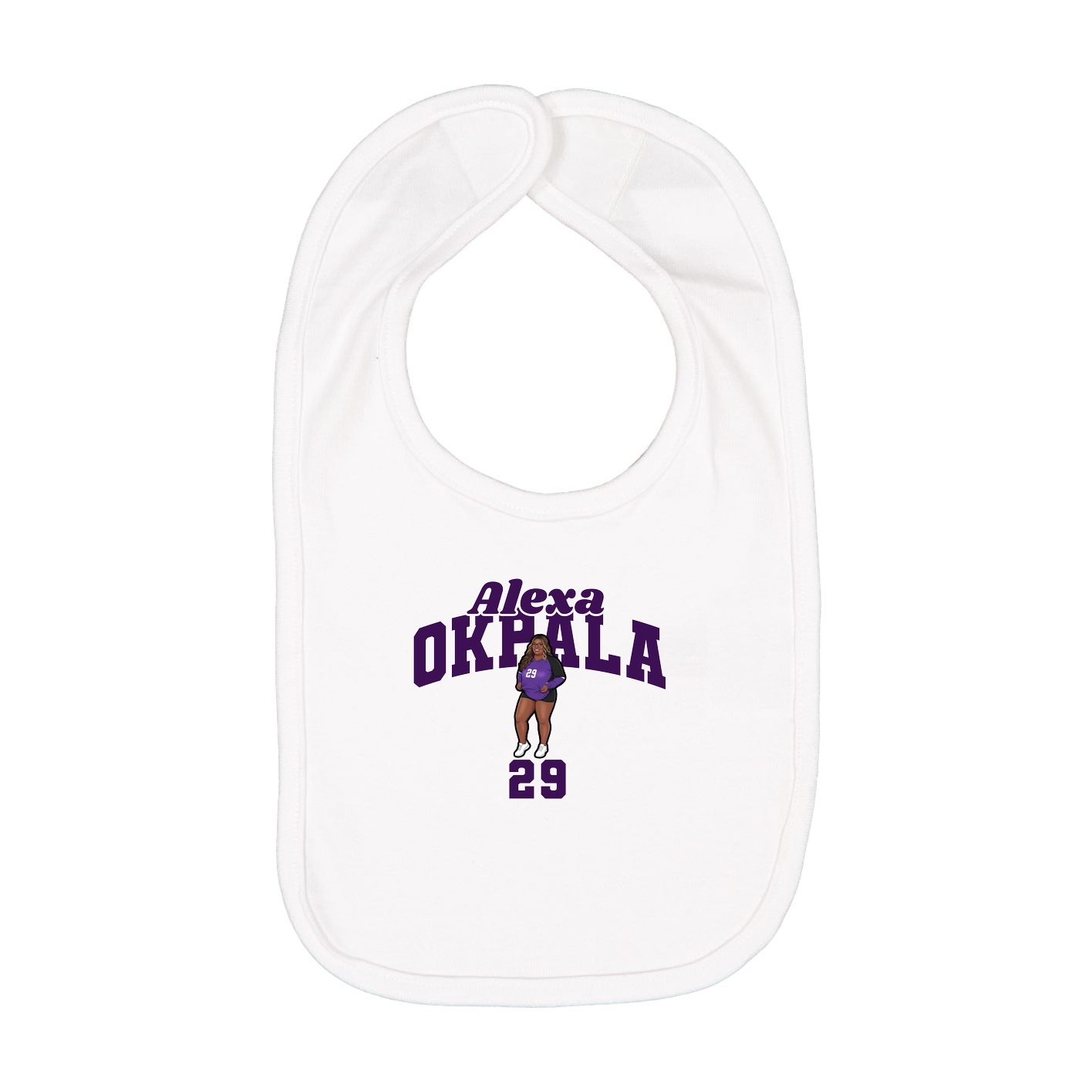 Infant Bib — Signature Arch in White