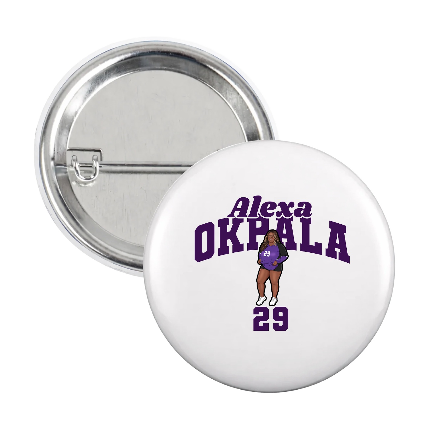 Game Day Button — Signature Arch in White