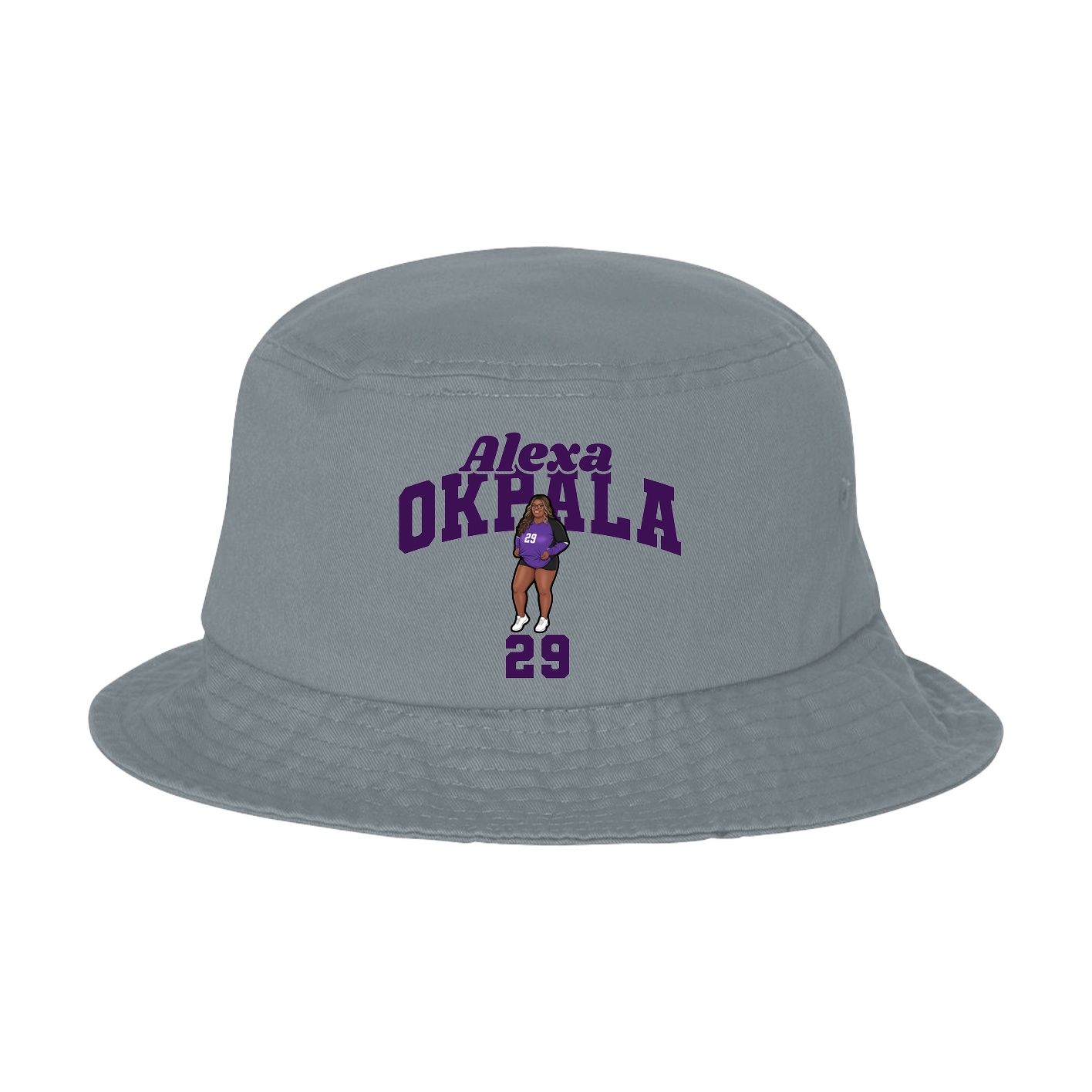 Bucket Cap — Signature Arch in Grey