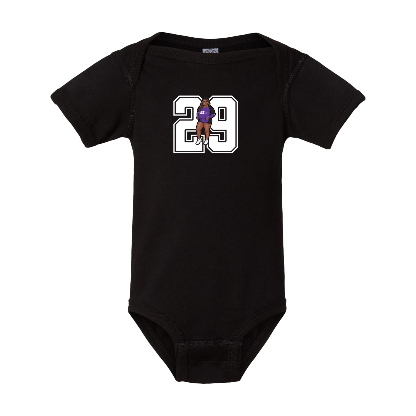 Baby Onesie — Number in Black
