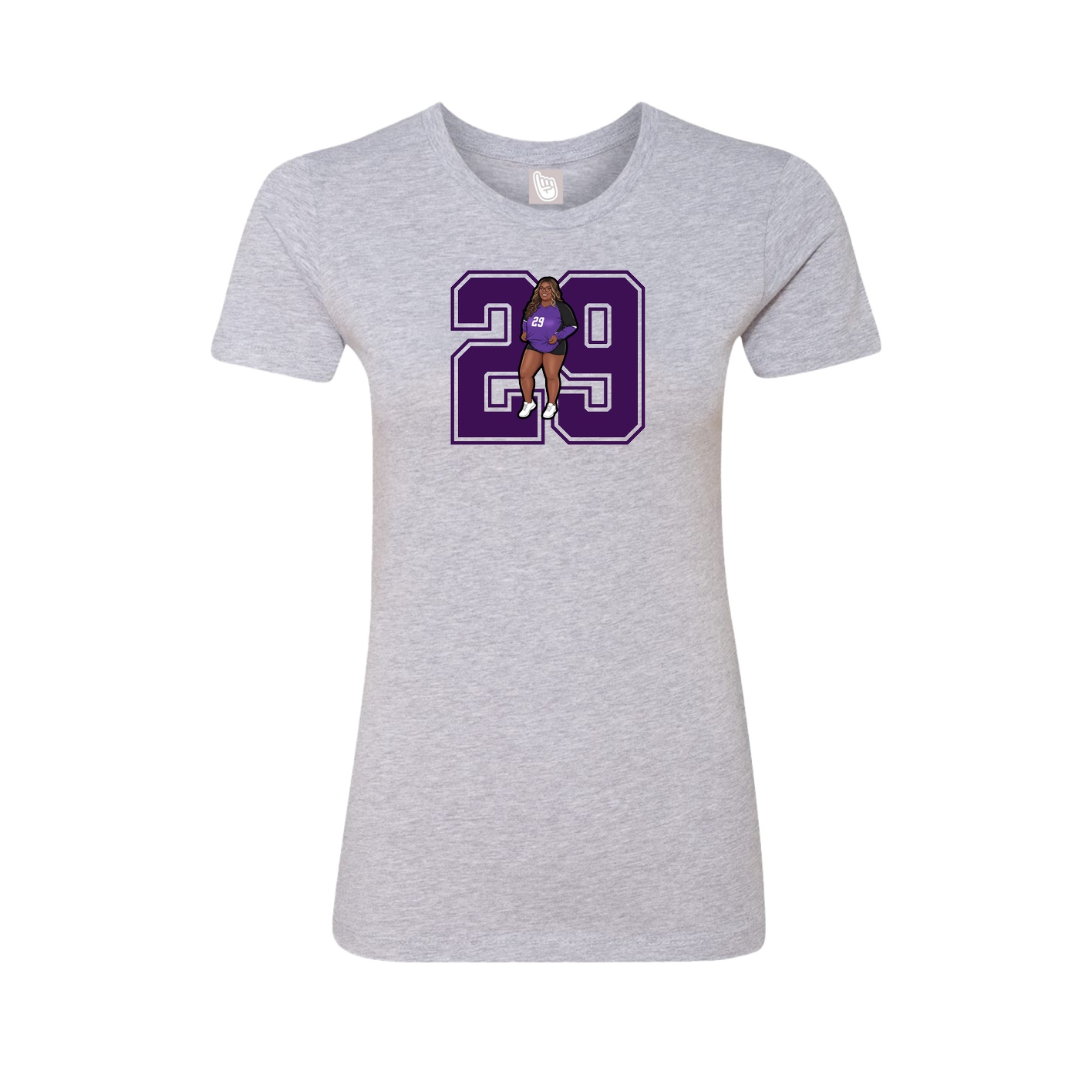 Womens Tee — Number in Grey
