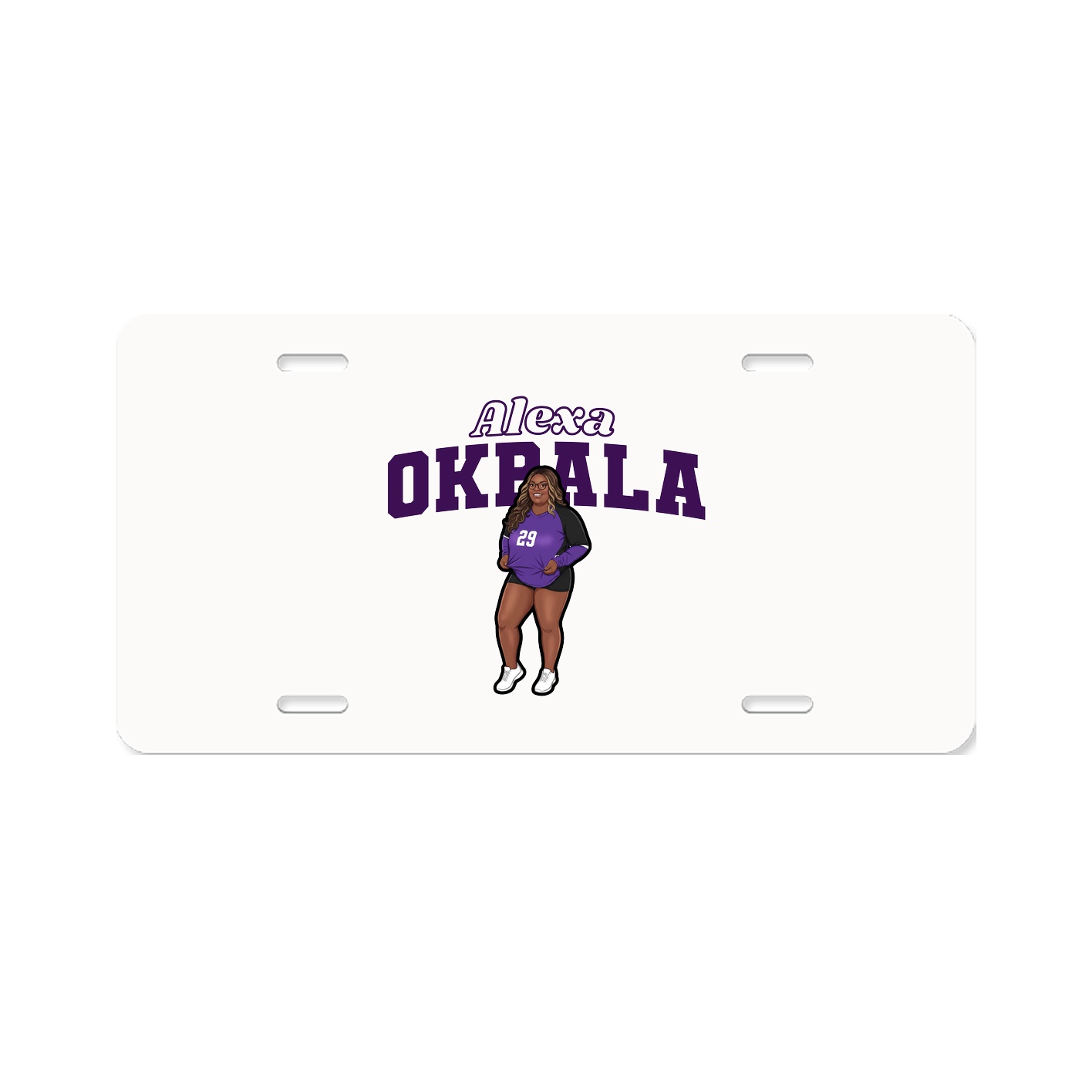 License Plate — Name Arch in Classic