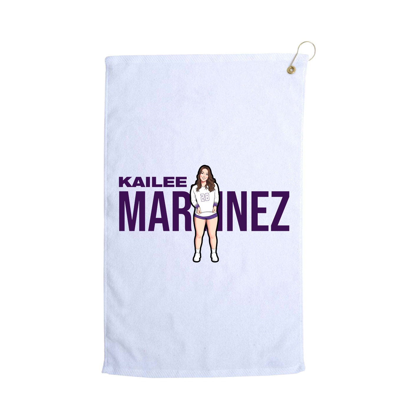 Golf Towel — Player Name in White