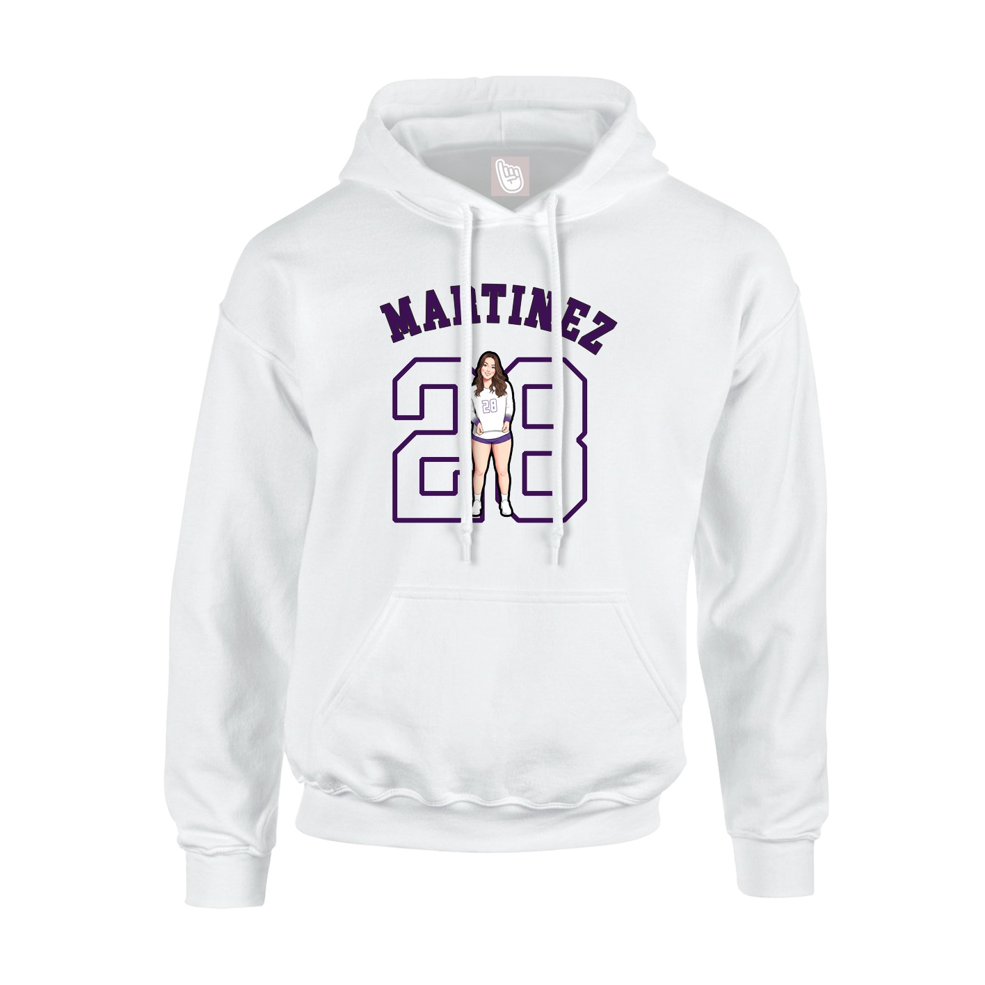 Youth Hoodie — Shirsey Arch in White