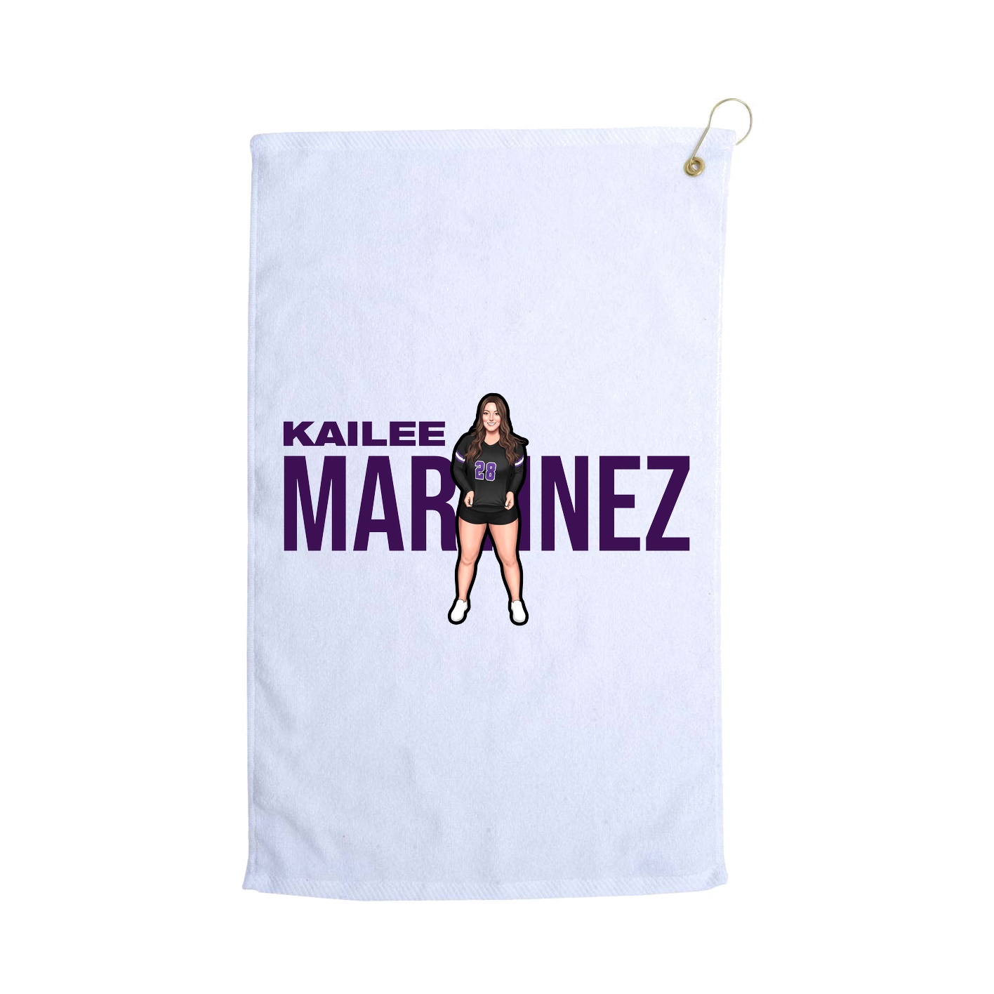 Golf Towel — Player Name in White