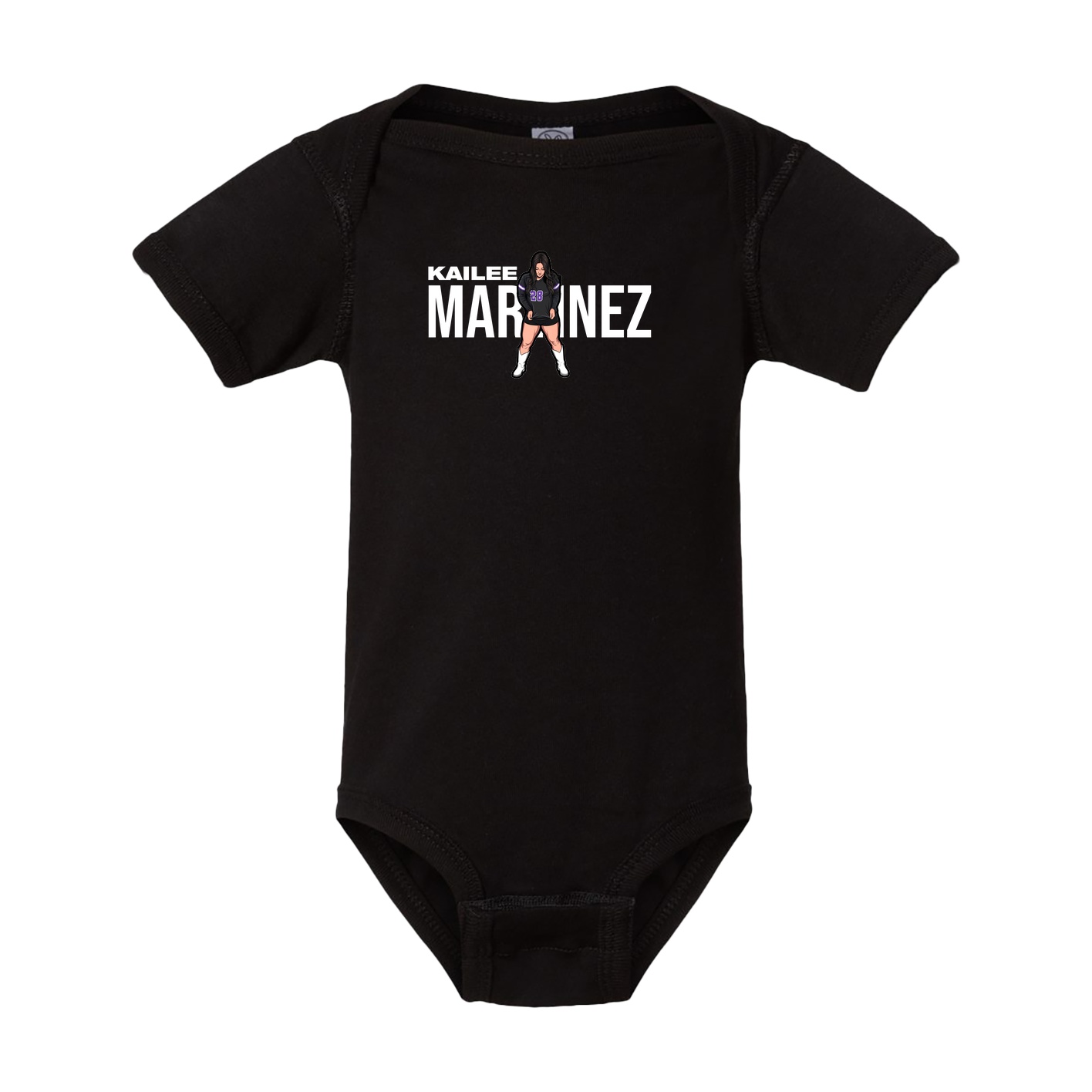 Baby Onesie — Player Name in Black