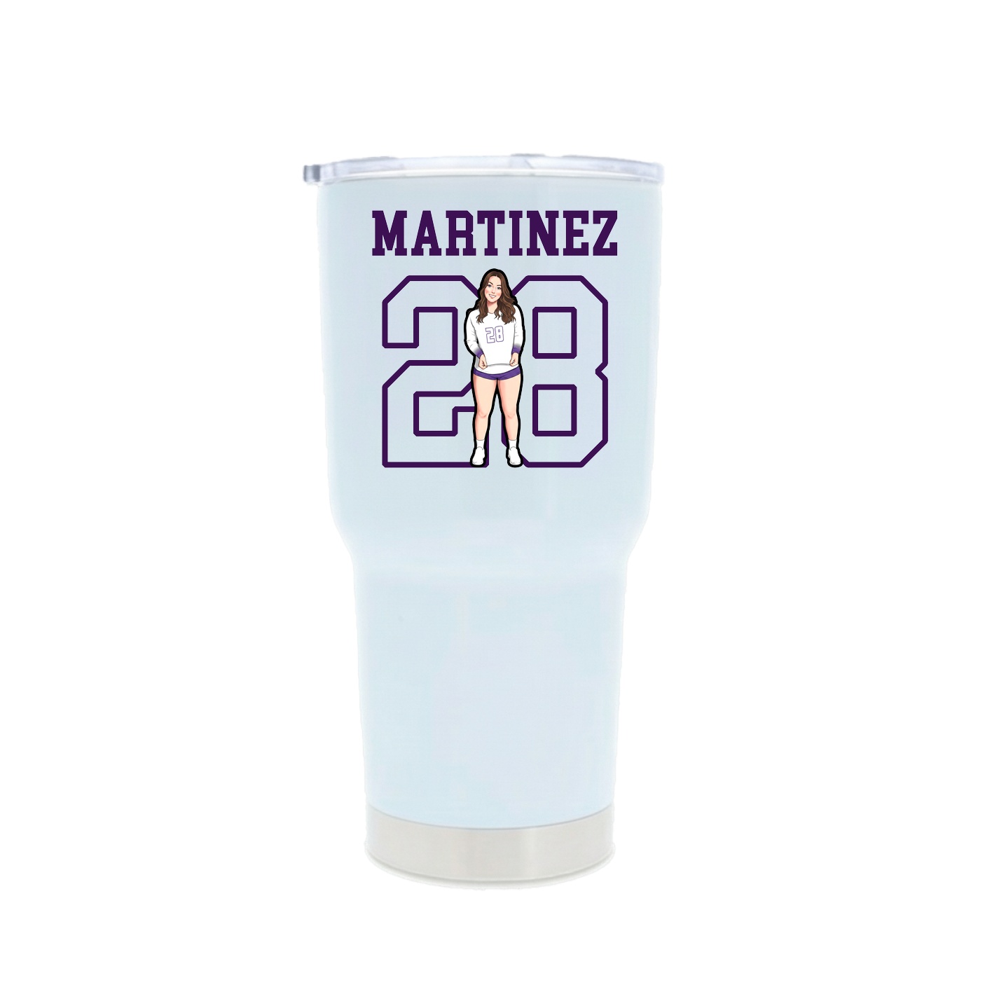 30oz Stainless Steel Tumbler — Shirsey in White