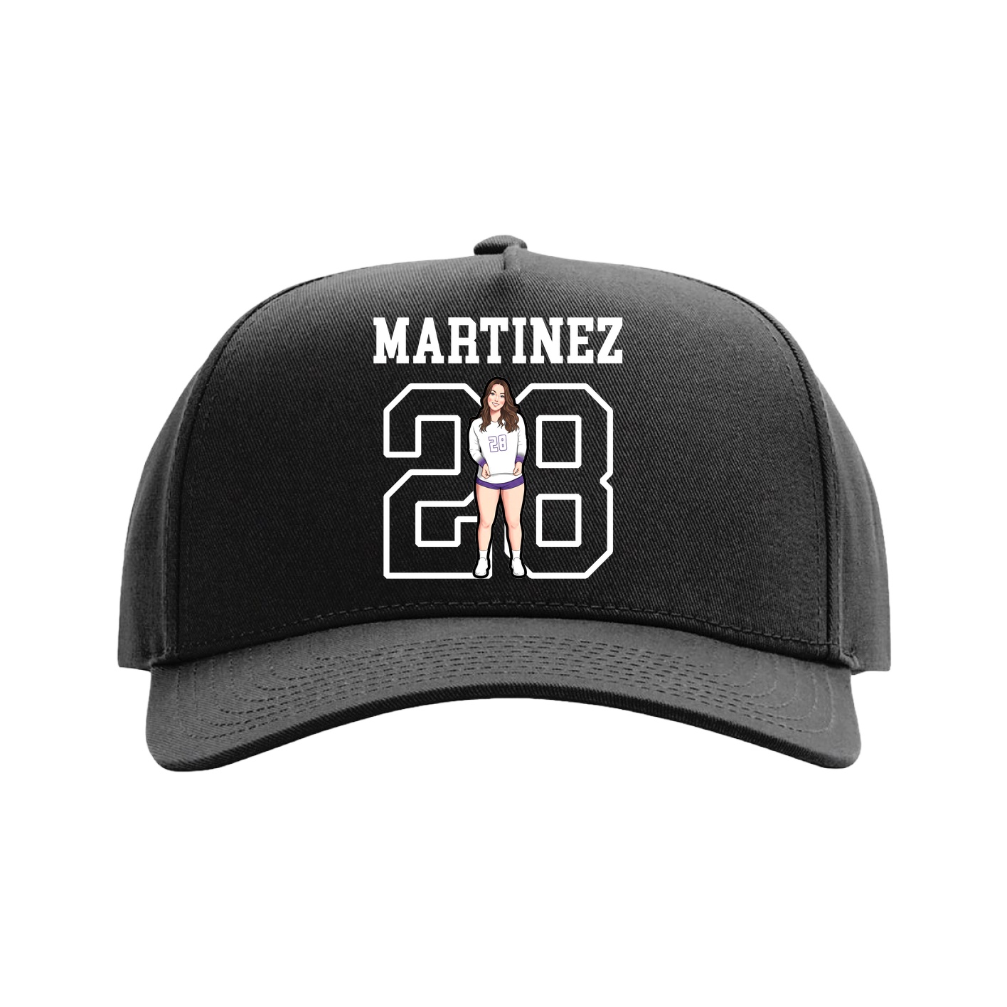 Full Fabric Five-Panel Champ Cap — Shirsey in Black