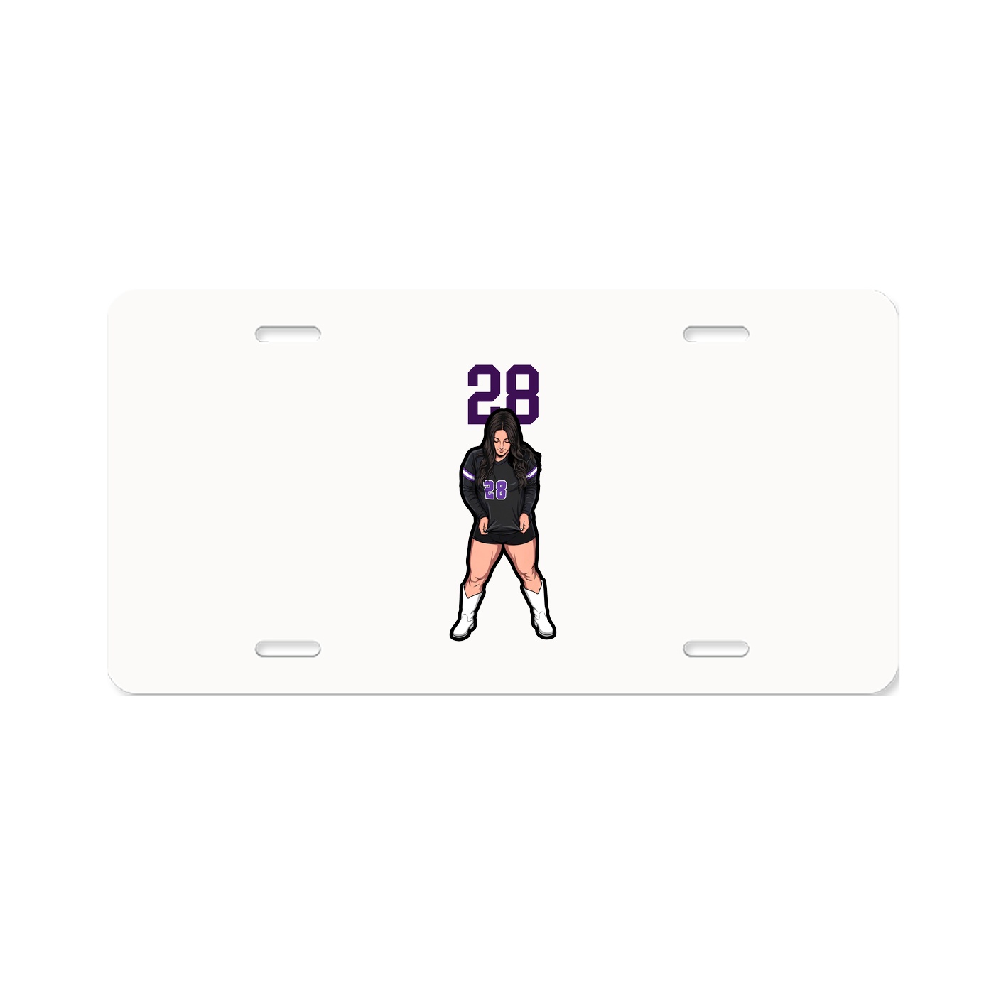 License Plate — Number Top in Classic
