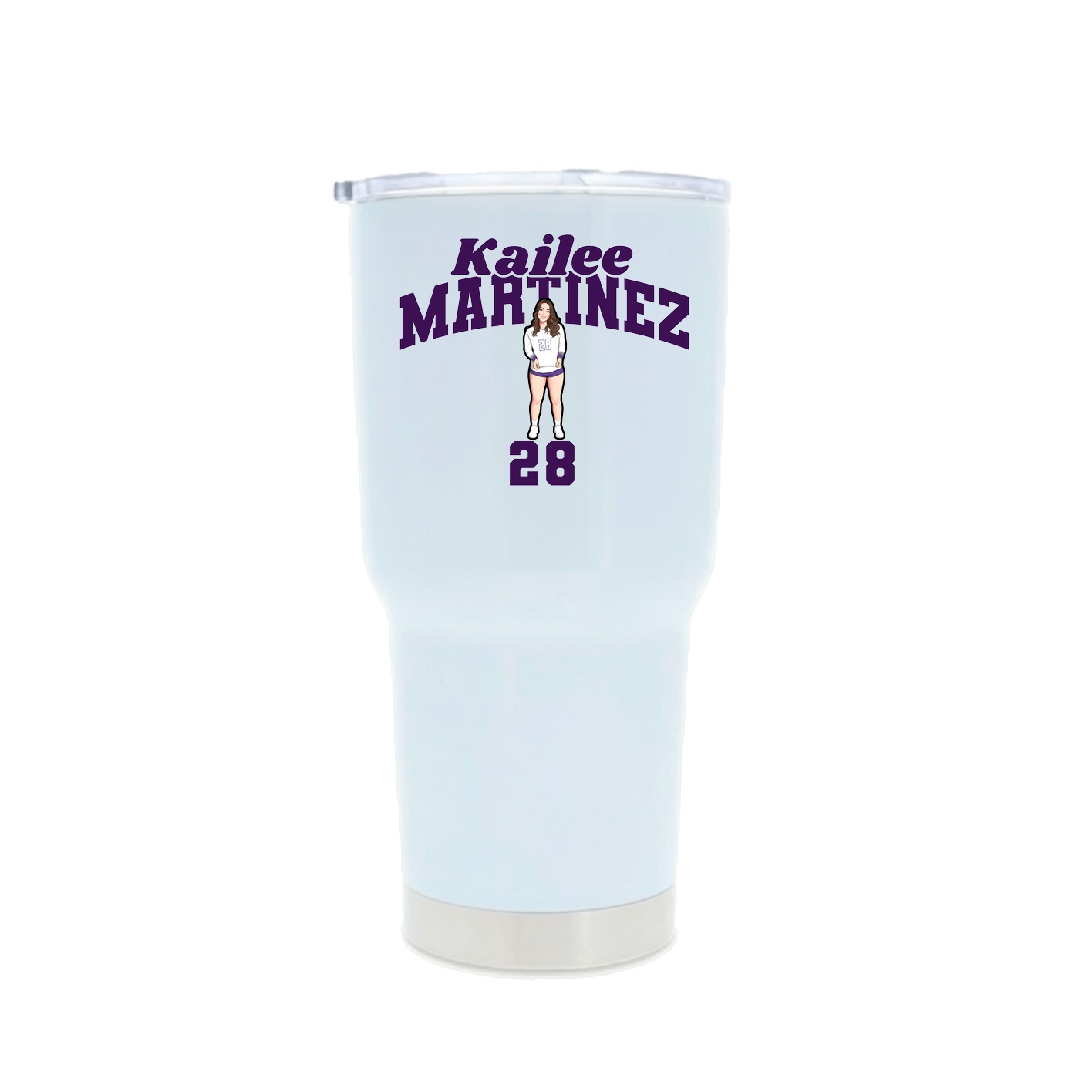 30oz Stainless Steel Tumbler — Signature Arch in White