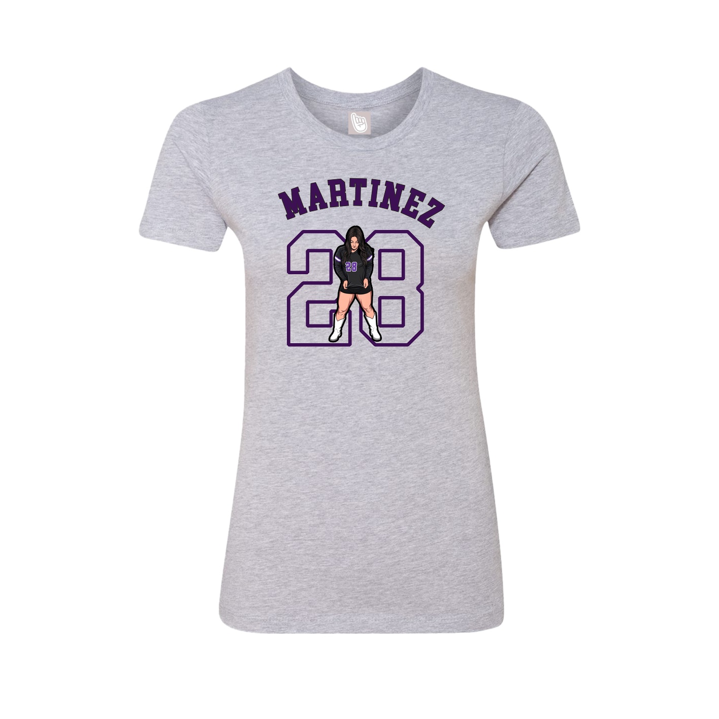 Fitted Women's Tee — Shirsey Arch in Grey