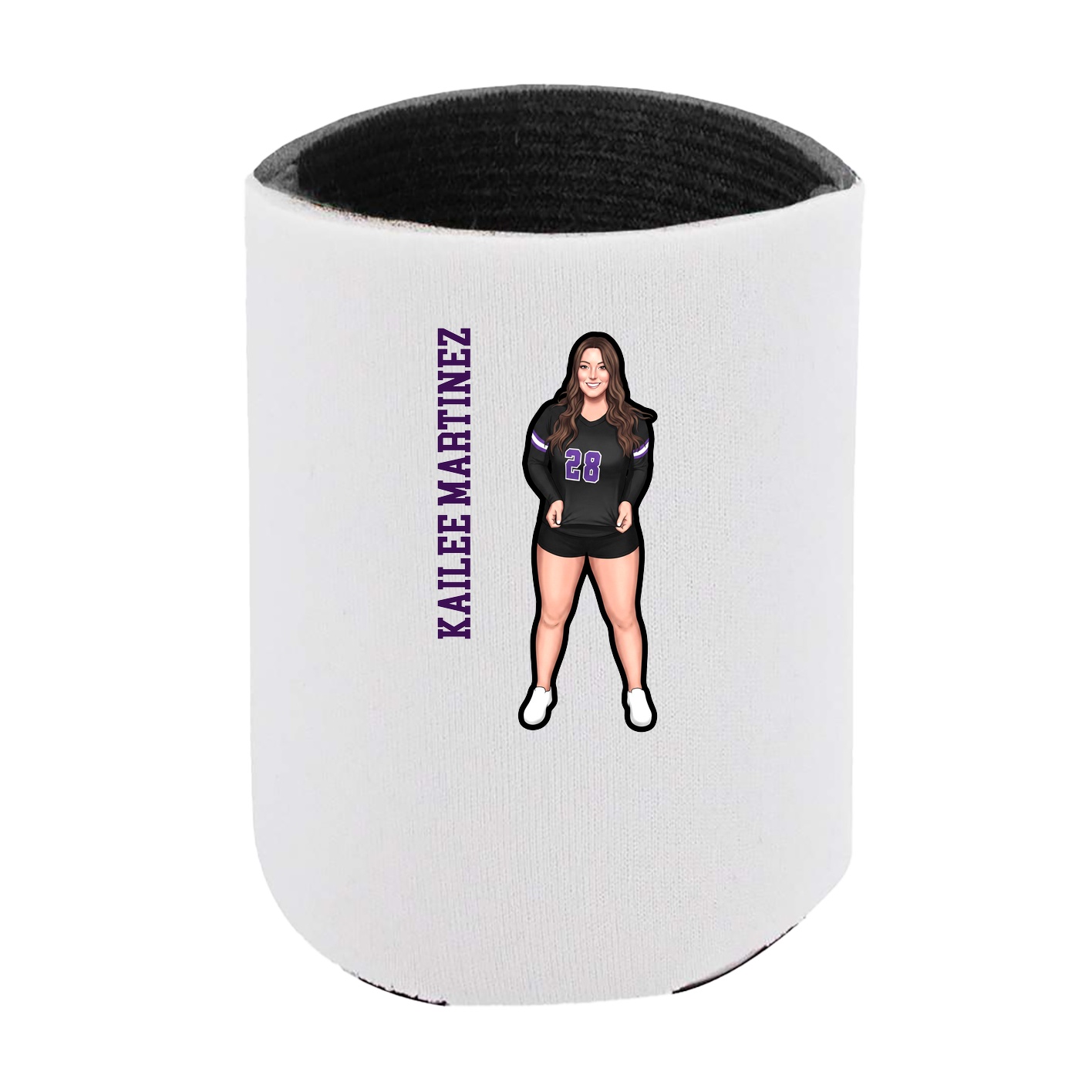 Can Holder — Name Vertical in White