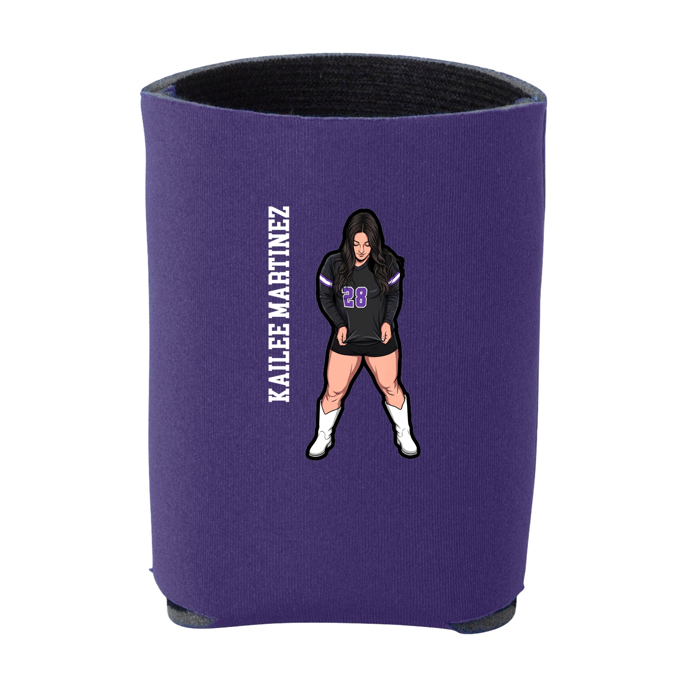 Can Holder — Name Vertical in Purple