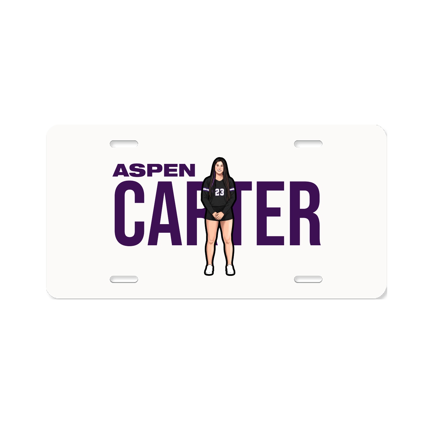 License Plate — Player Name in Classic