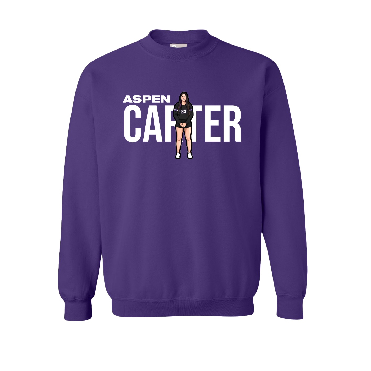 Fleece Crew — Player Name in Purple
