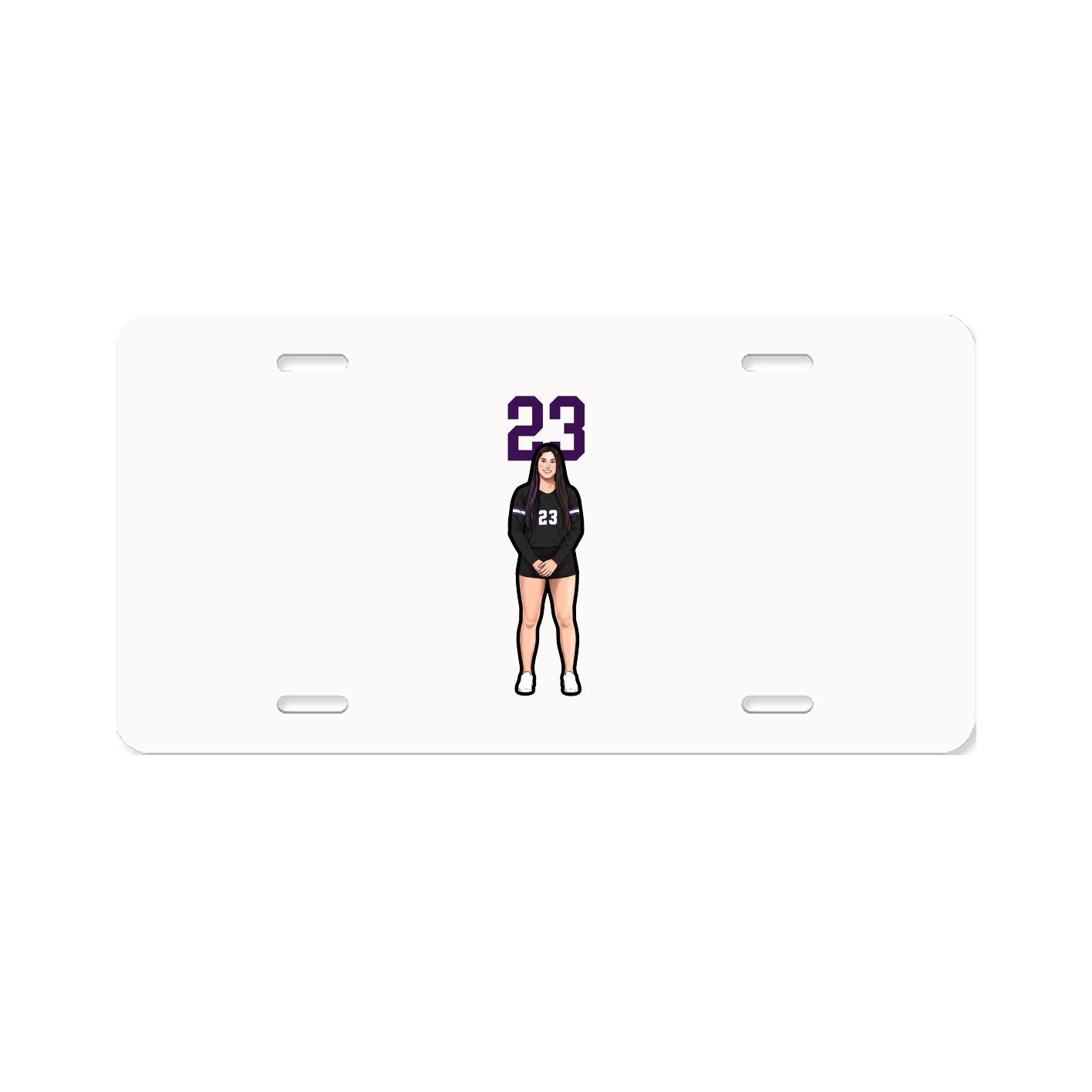 License Plate — Number Top in Classic