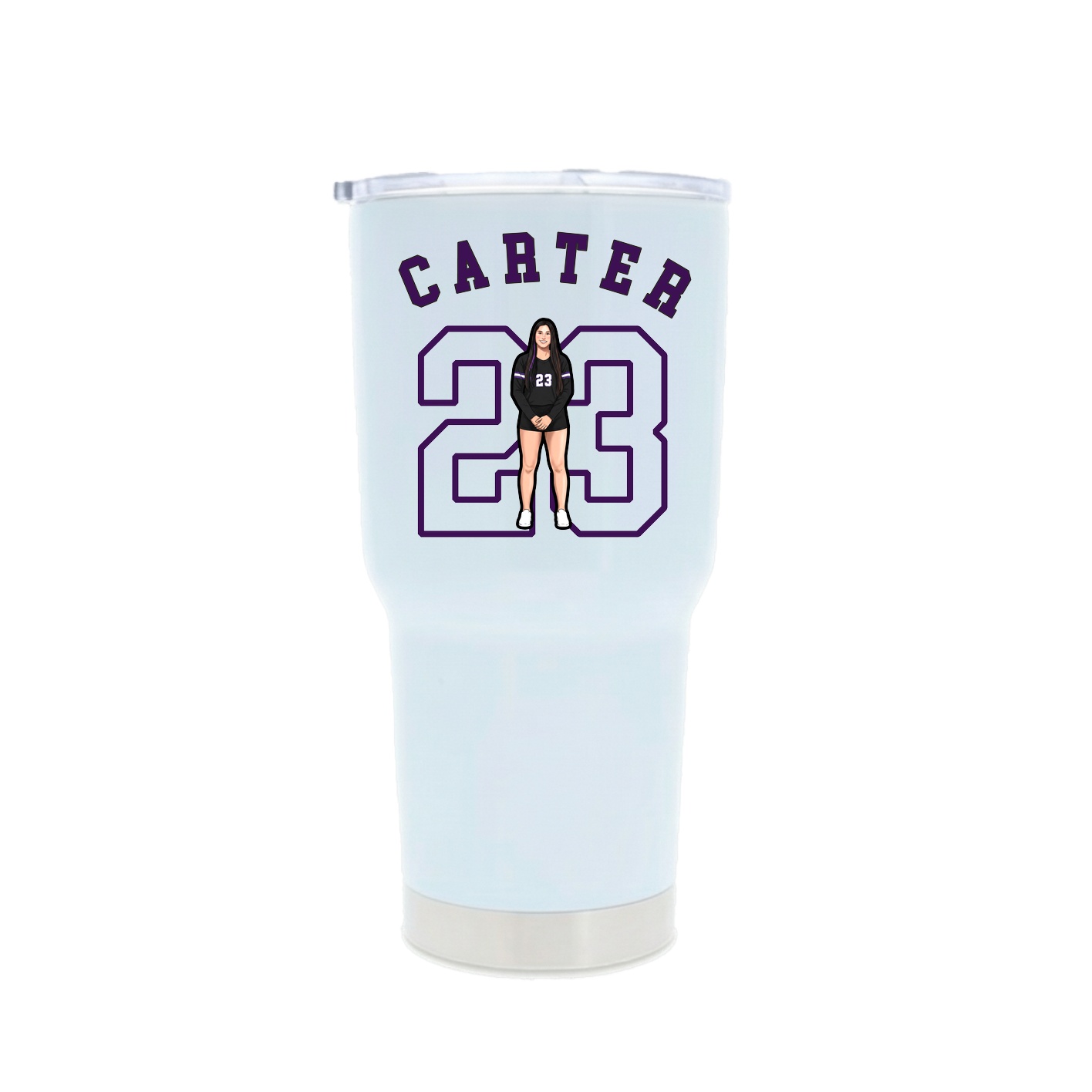 30oz Stainless Steel Tumbler — Shirsey Arch in White