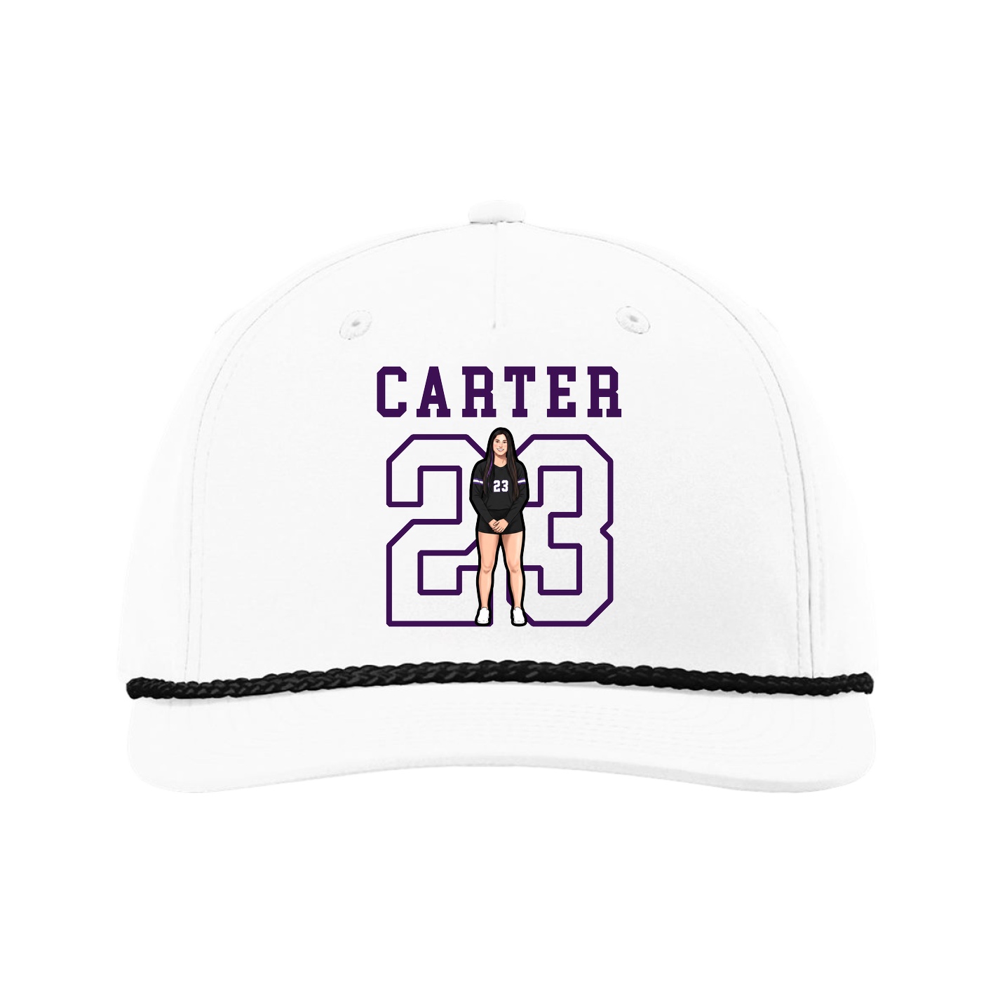 Five-Panel Classic Rope Cap — Shirsey in White