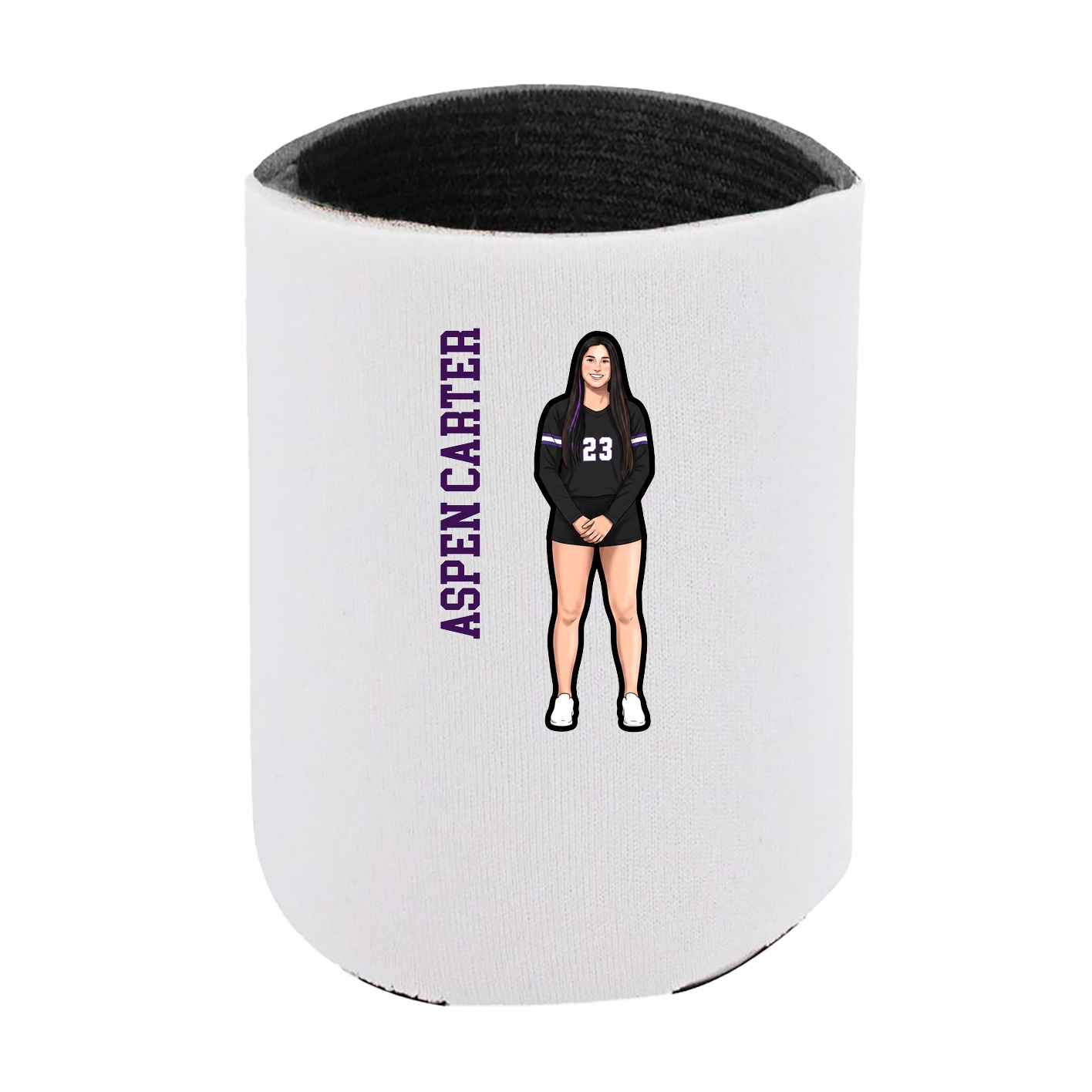 Can Holder — Name Vertical in White