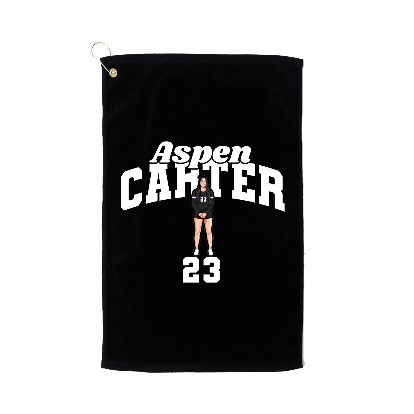 Golf Towel — Signature Arch in Black