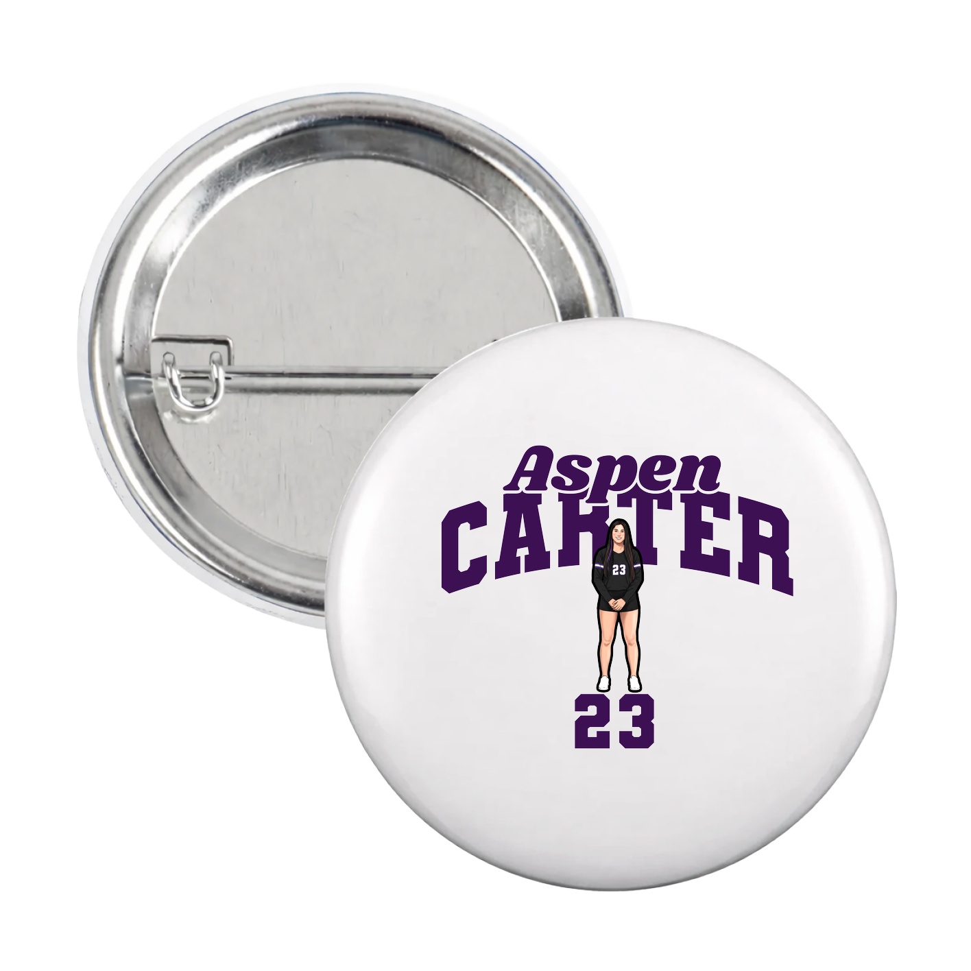 Game Day Button — Signature Arch in White
