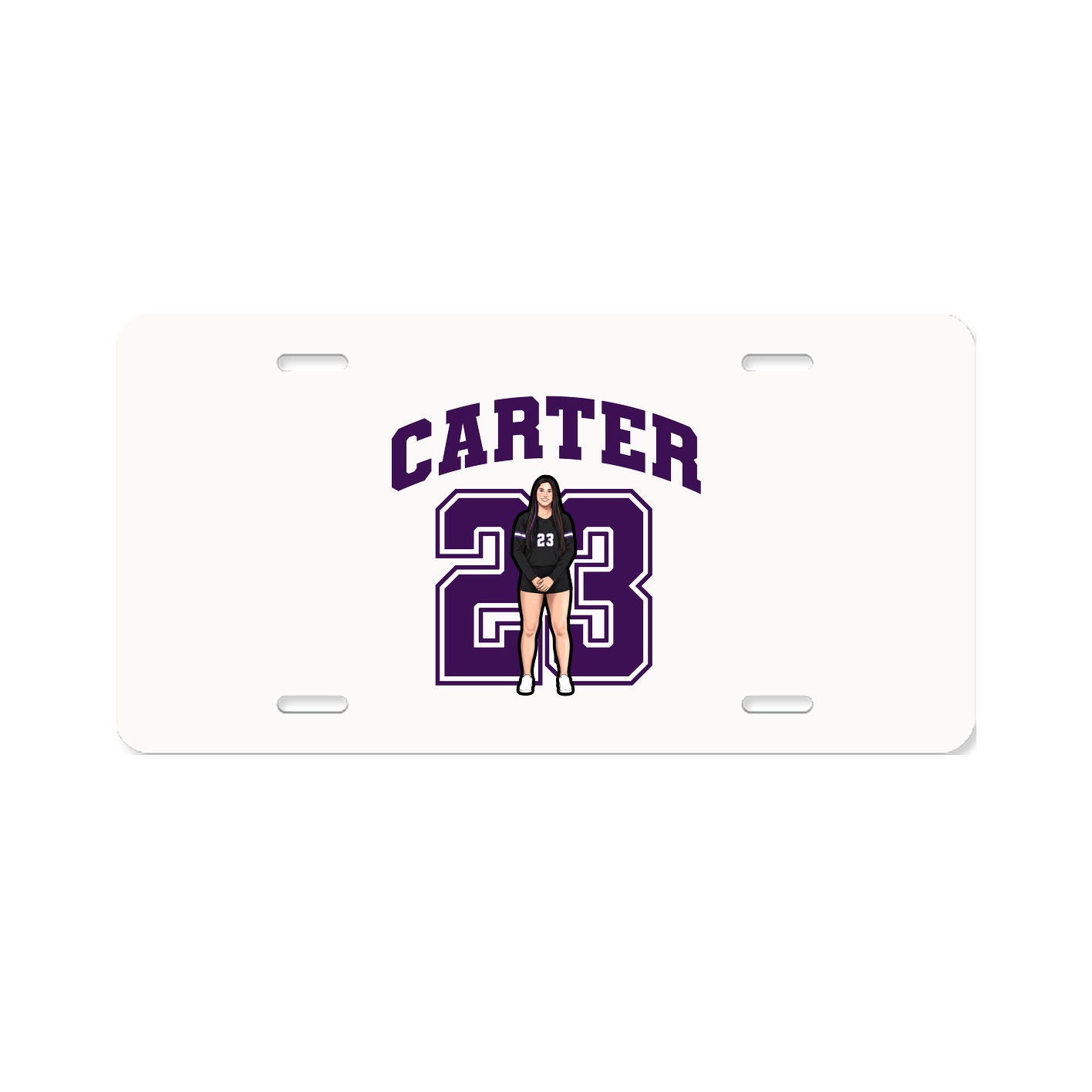 License Plate — Number in Classic