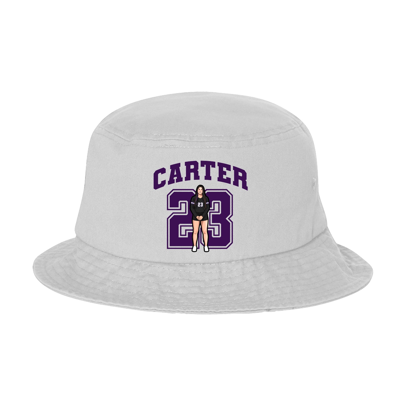 Bucket Cap — Number in White