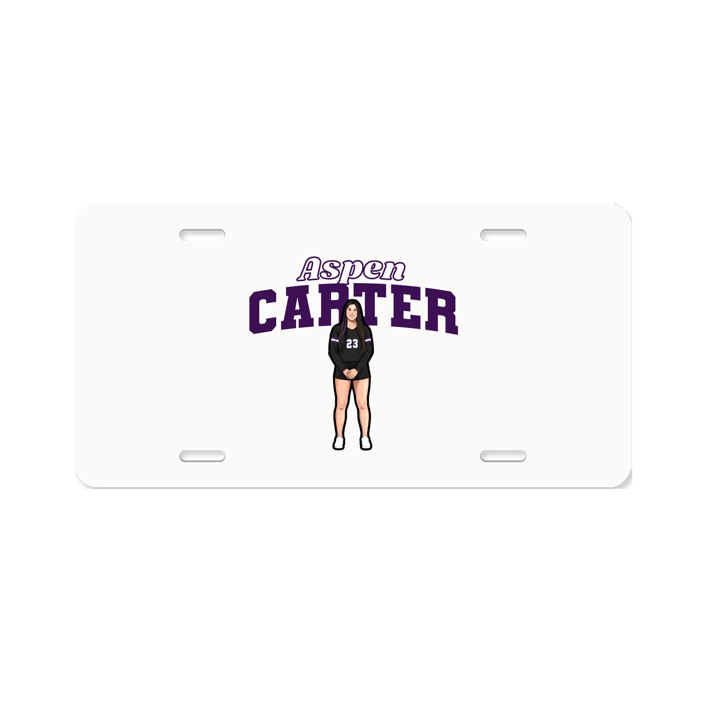 License Plate — Name Arch in Classic