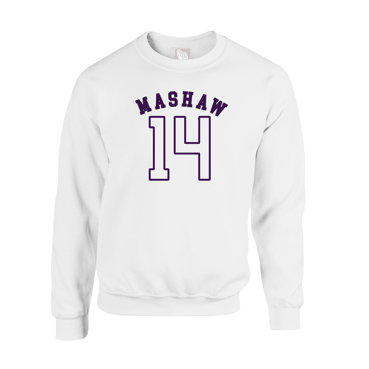 Fleece Crew — Shirsey Arch in White