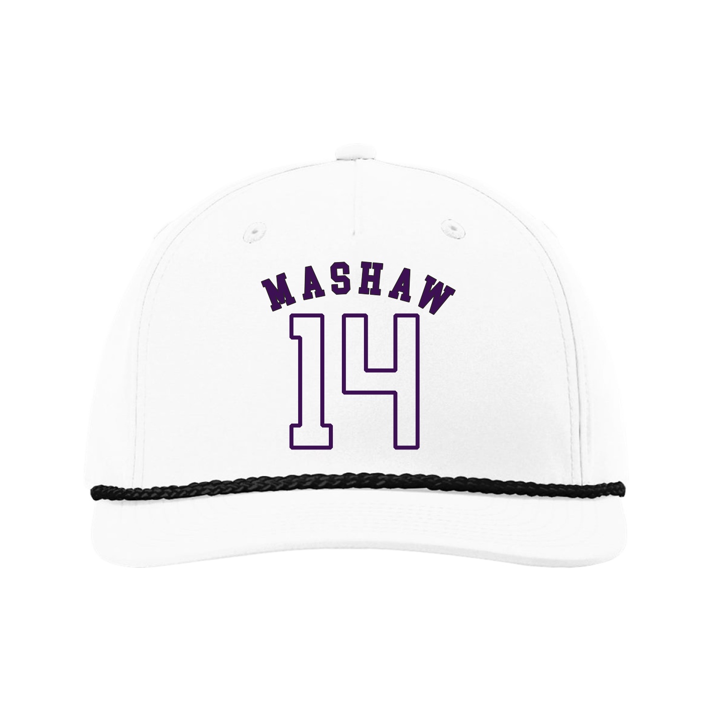 Five-Panel Classic Rope Cap — Shirsey Arch in White