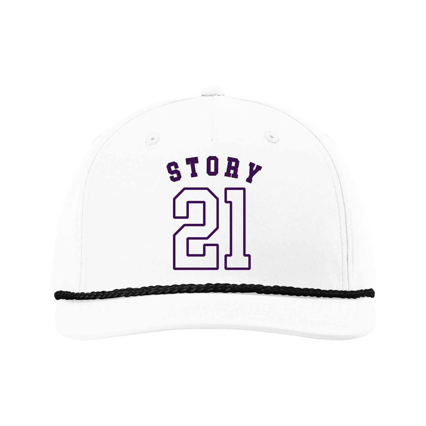 Five-Panel Classic Rope Cap — Shirsey Arch in White